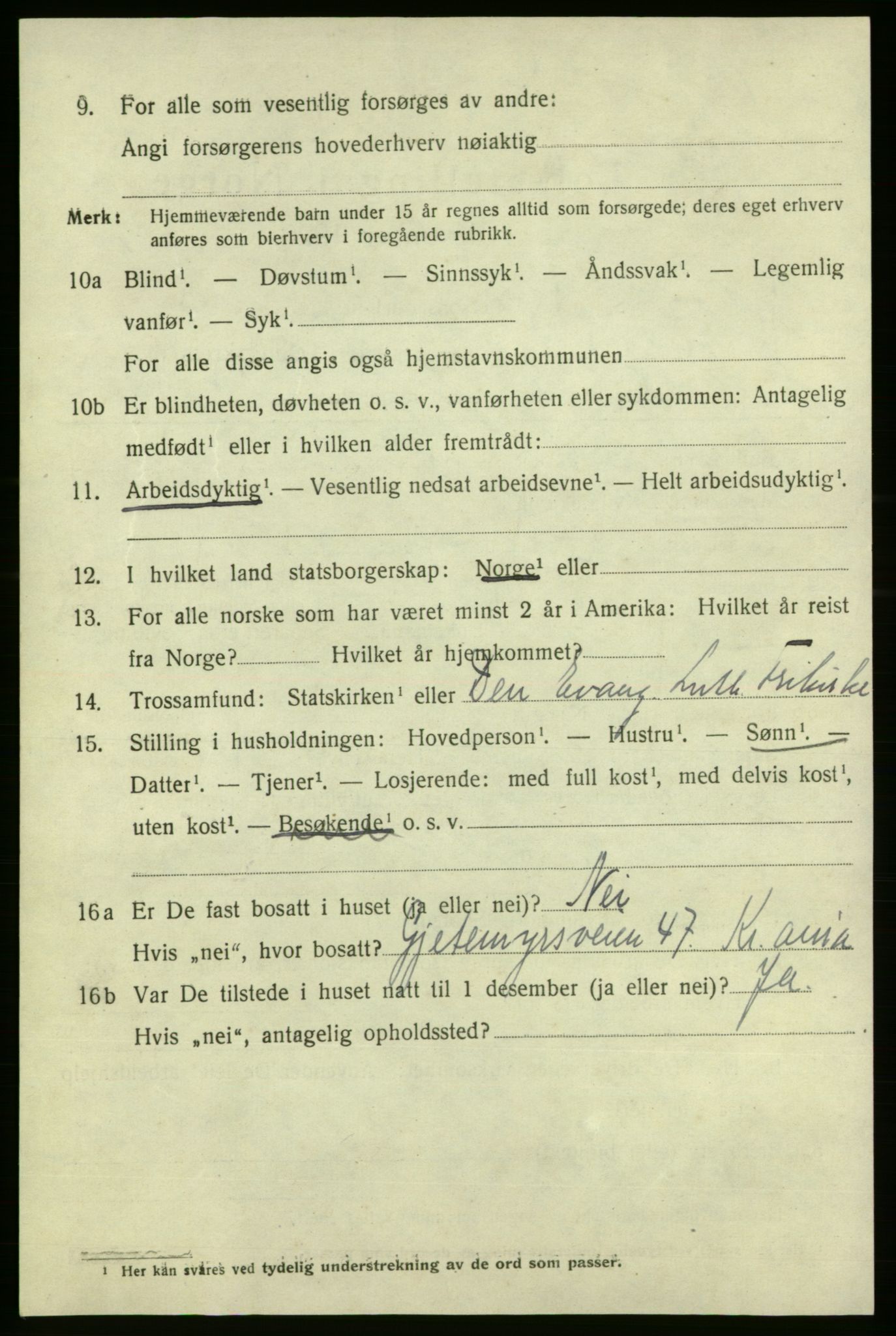 SAO, 1920 census for Fredrikshald, 1920, p. 19864