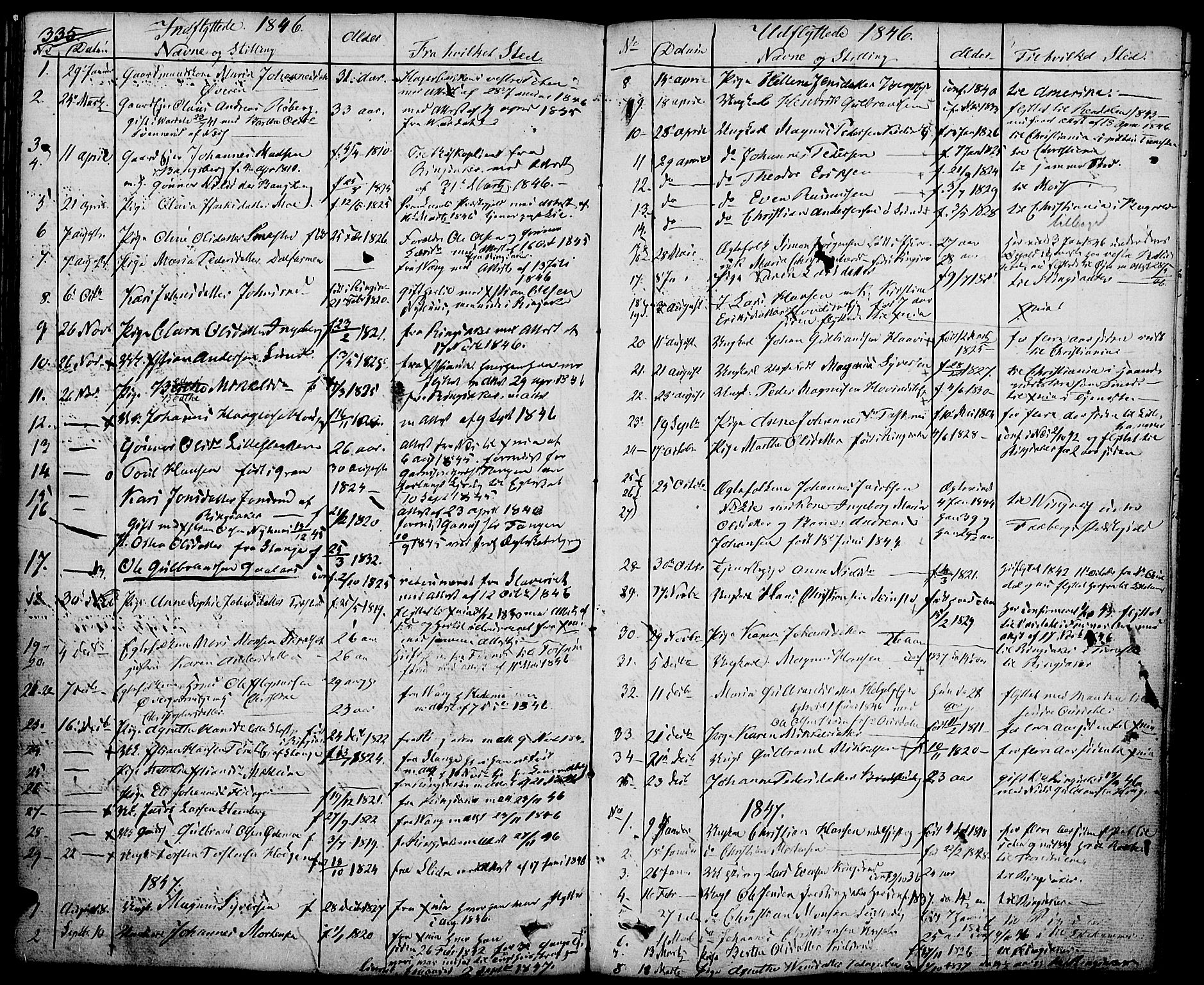 Nes prestekontor, Hedmark, AV/SAH-PREST-020/K/Ka/L0003: Parish register (official) no. 3, 1827-1851, p. 335