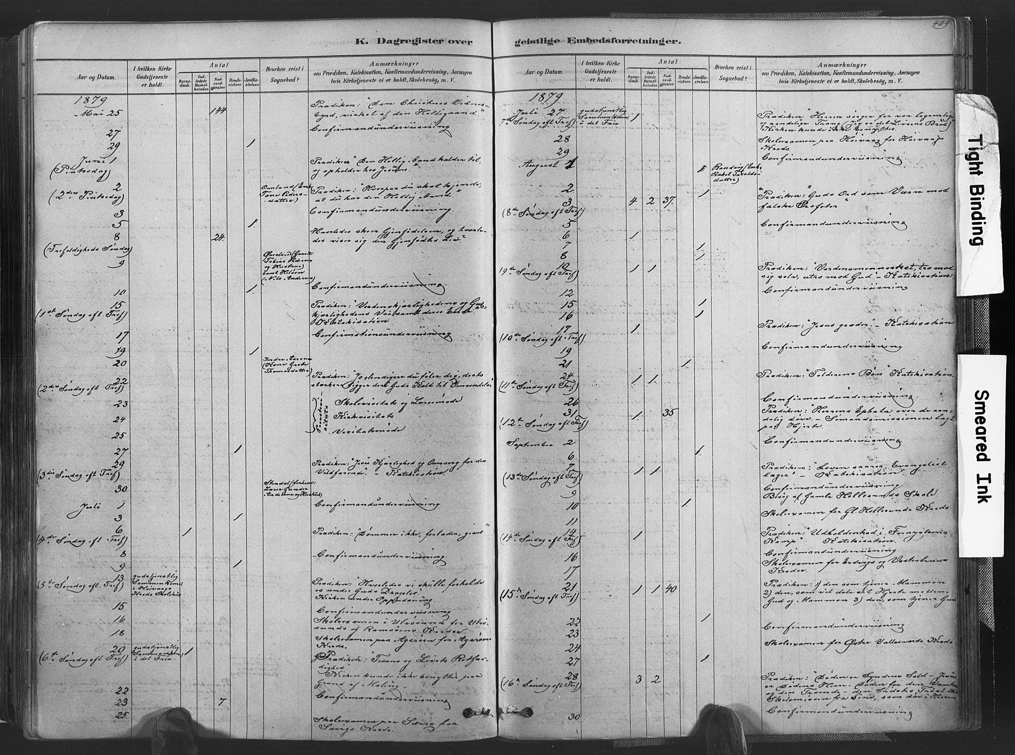 Høvåg sokneprestkontor, SAK/1111-0025/F/Fa/L0005: Parish register (official) no. A 5, 1878-1893, p. 409