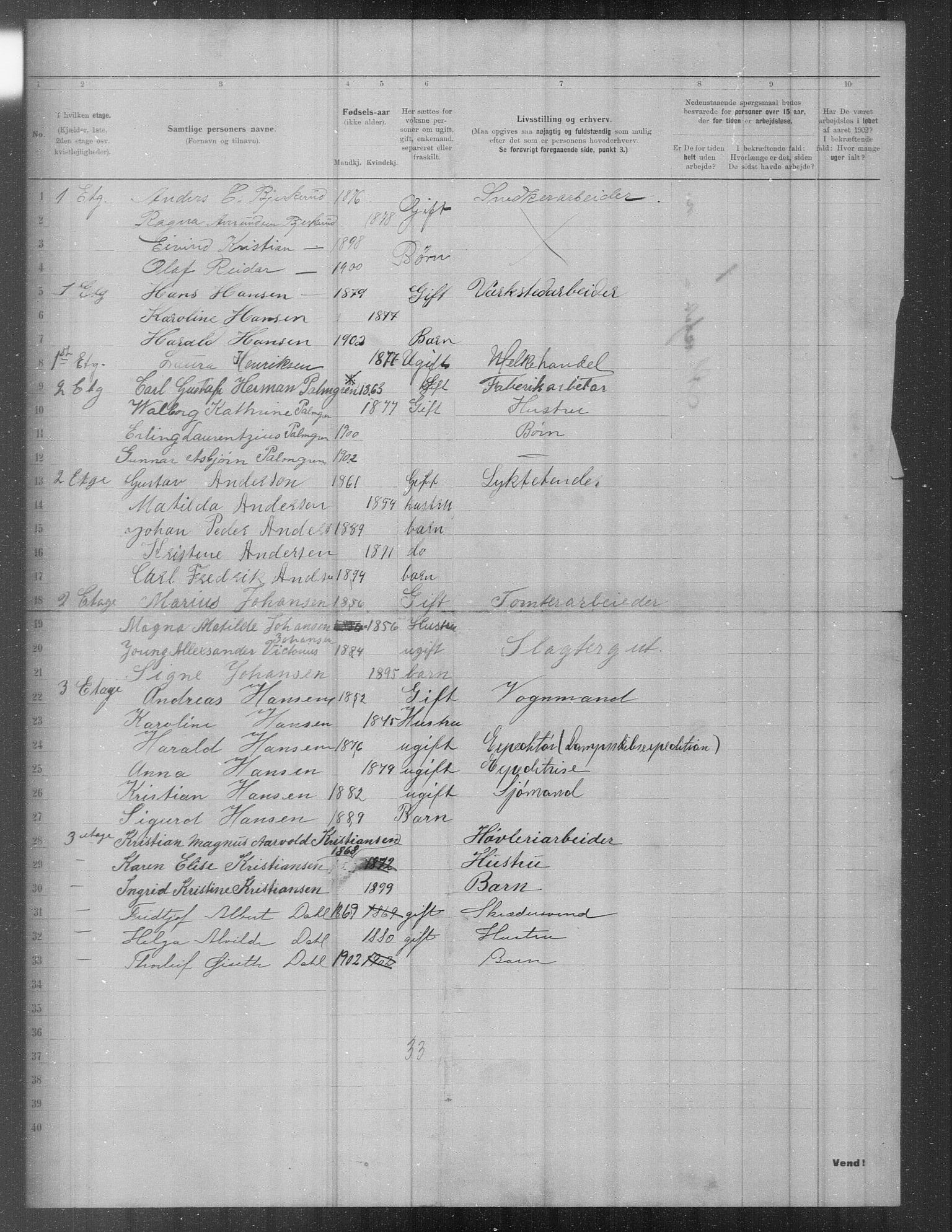 OBA, Municipal Census 1902 for Kristiania, 1902, p. 86