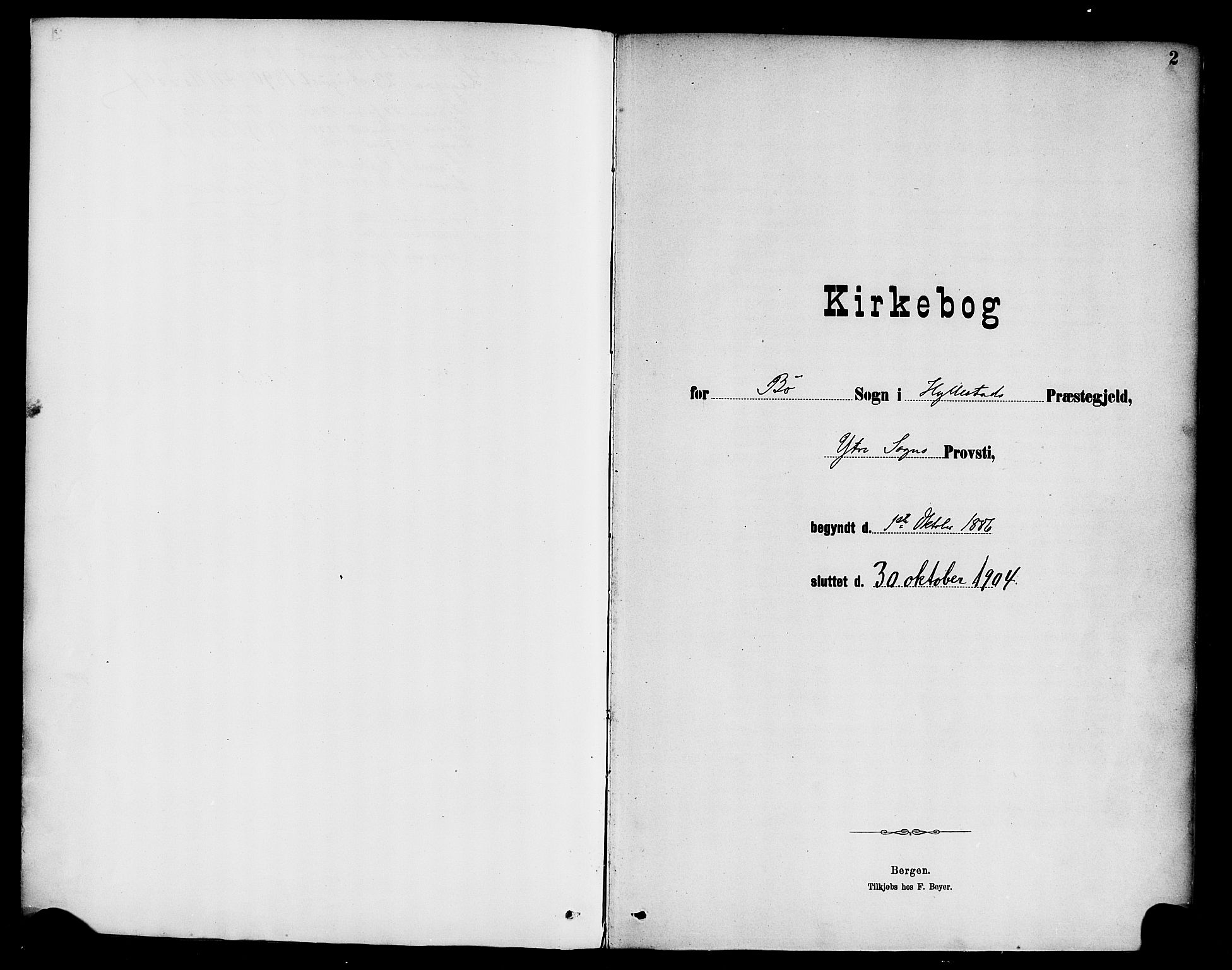 Hyllestad sokneprestembete, AV/SAB-A-80401: Parish register (official) no. C 1, 1886-1904, p. 2