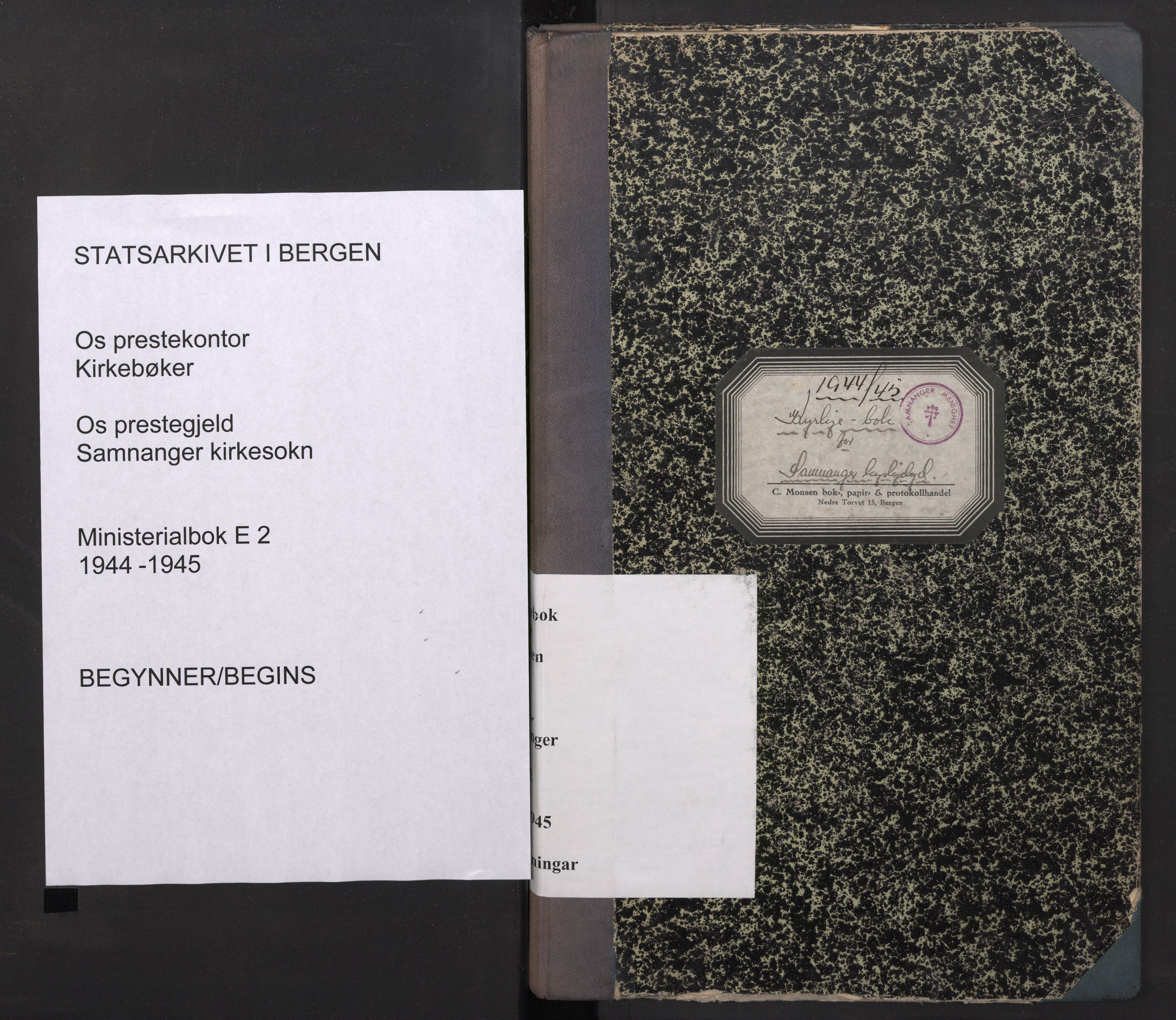 Samnanger Sokneprestembete, SAB/A-77501/H/Haa: Parish register (official) no. E 2, 1944-1945