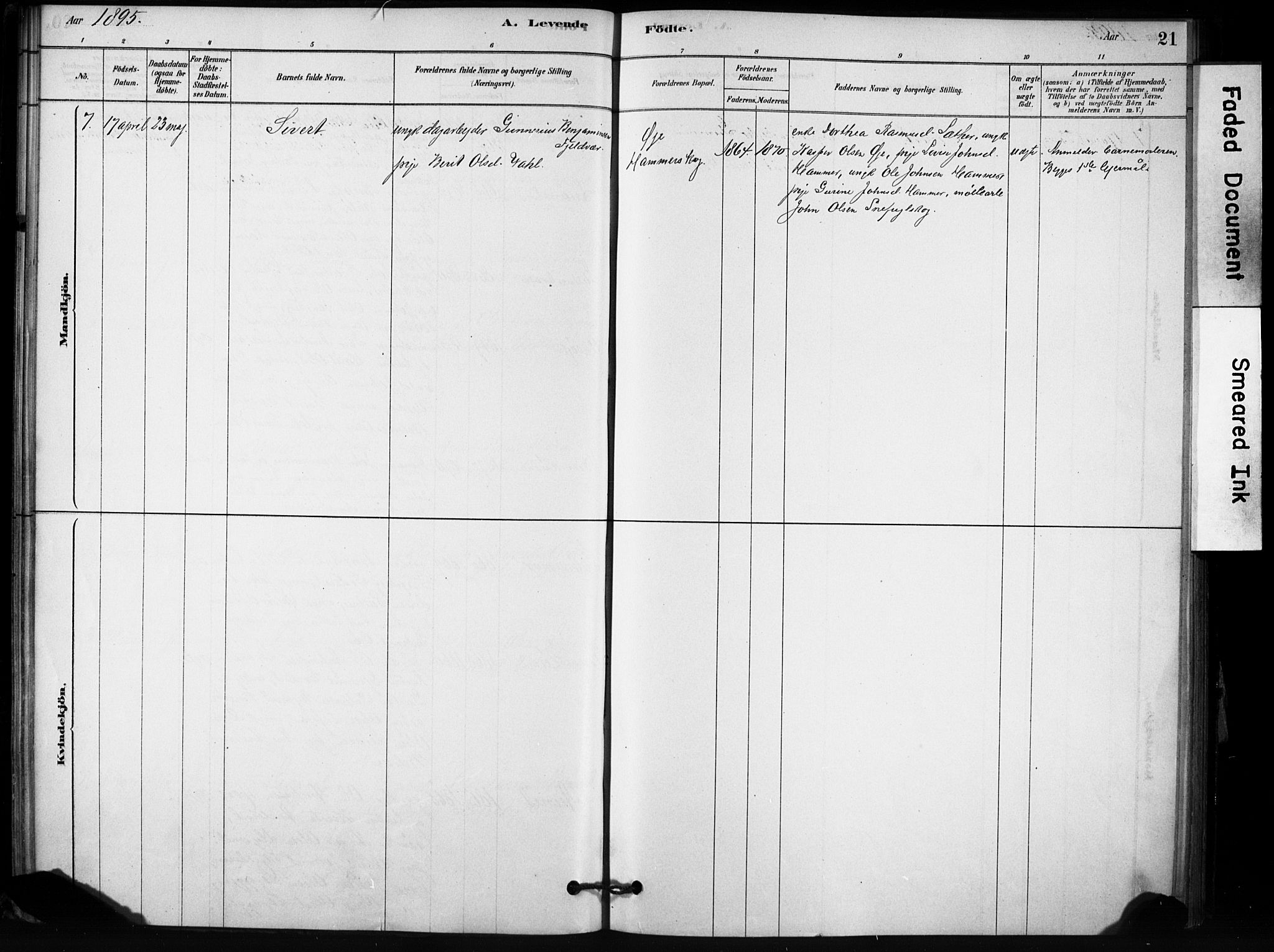 Ministerialprotokoller, klokkerbøker og fødselsregistre - Sør-Trøndelag, AV/SAT-A-1456/666/L0786: Parish register (official) no. 666A04, 1878-1895, p. 21