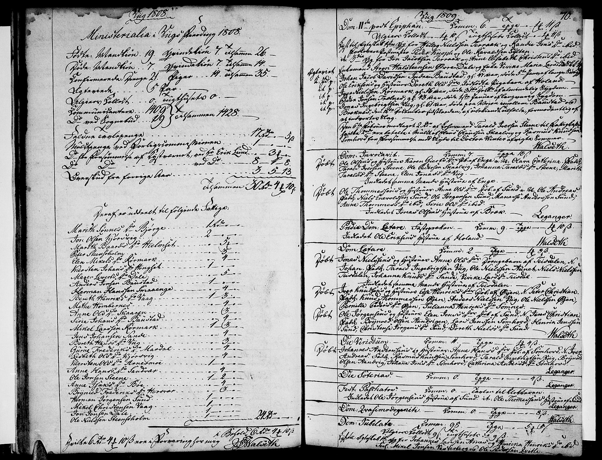 Ministerialprotokoller, klokkerbøker og fødselsregistre - Nordland, SAT/A-1459/812/L0174: Parish register (official) no. 812A03, 1801-1819, p. 70