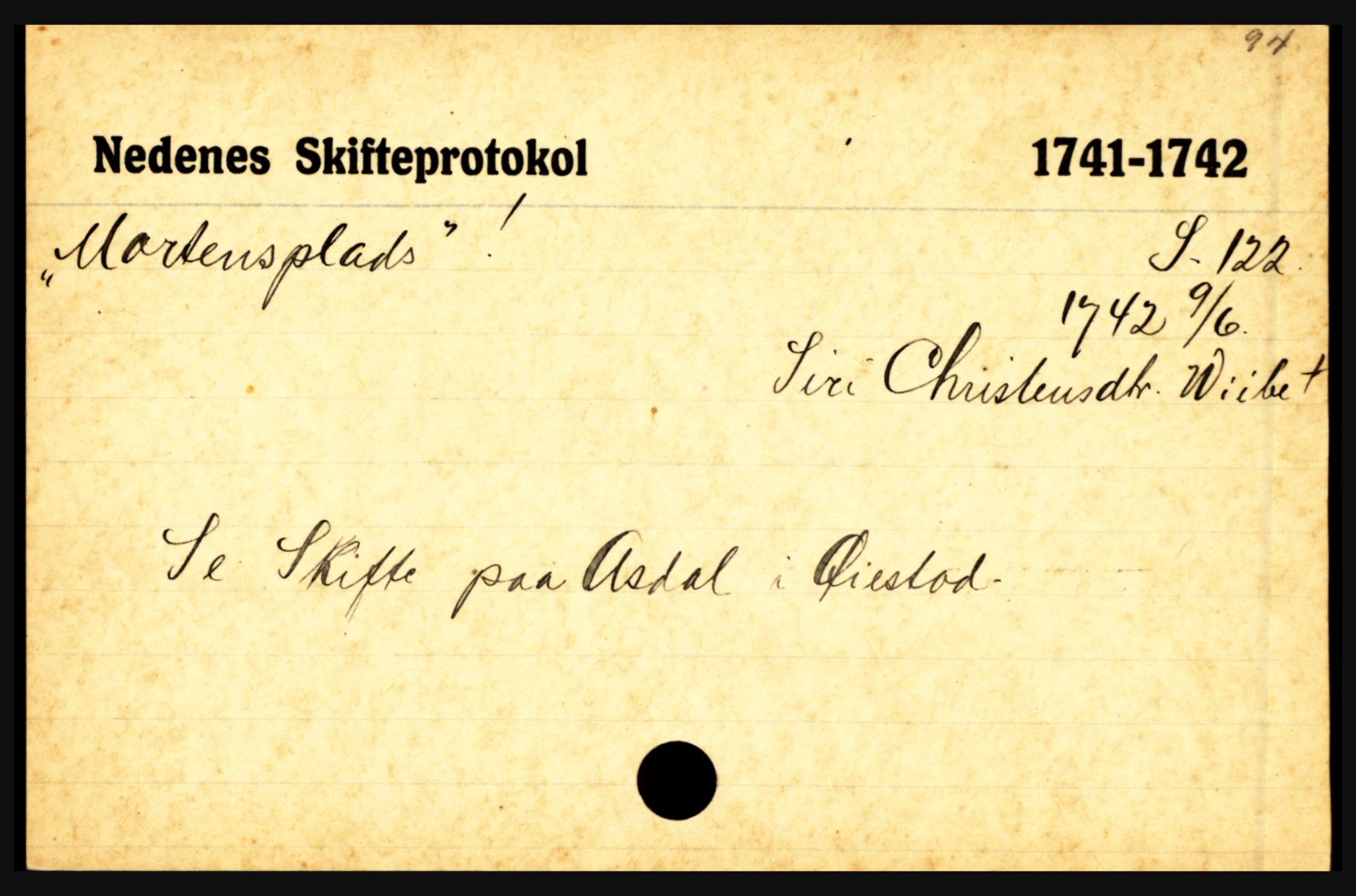 Nedenes sorenskriveri før 1824, AV/SAK-1221-0007/H, p. 20377