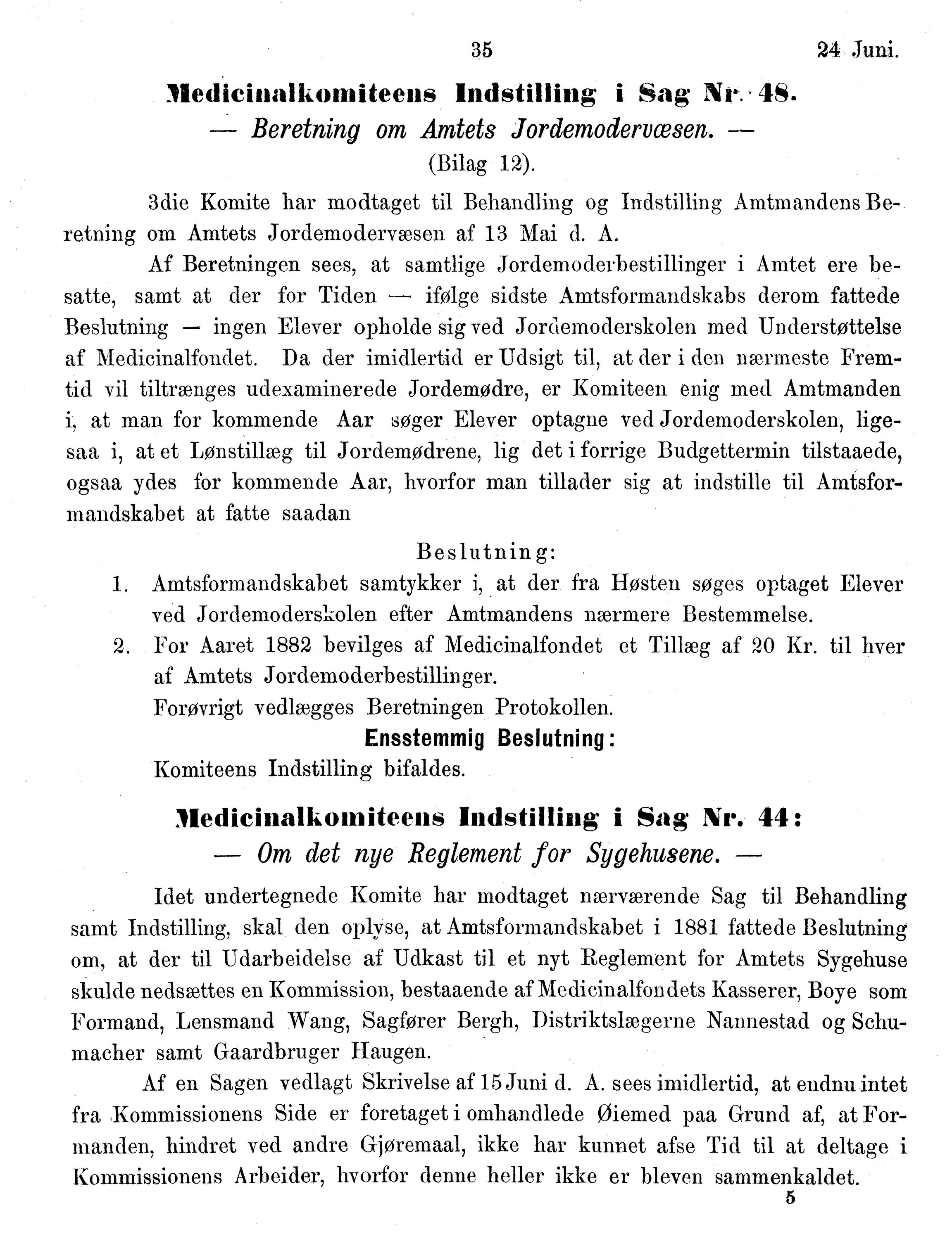 Nordland Fylkeskommune. Fylkestinget, AIN/NFK-17/176/A/Ac/L0014: Fylkestingsforhandlinger 1881-1885, 1881-1885