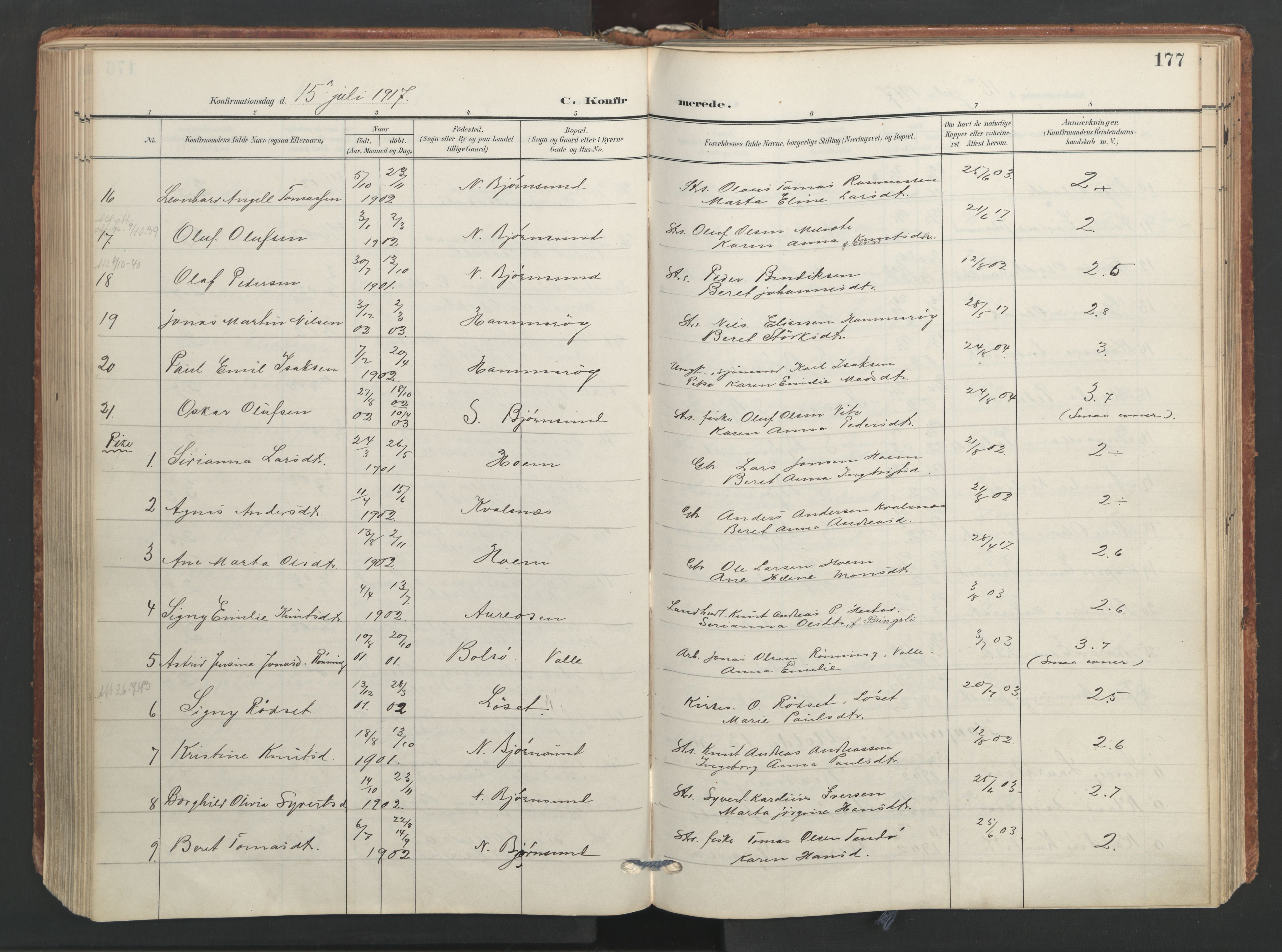 Ministerialprotokoller, klokkerbøker og fødselsregistre - Møre og Romsdal, AV/SAT-A-1454/565/L0751: Parish register (official) no. 565A05, 1905-1979, p. 177