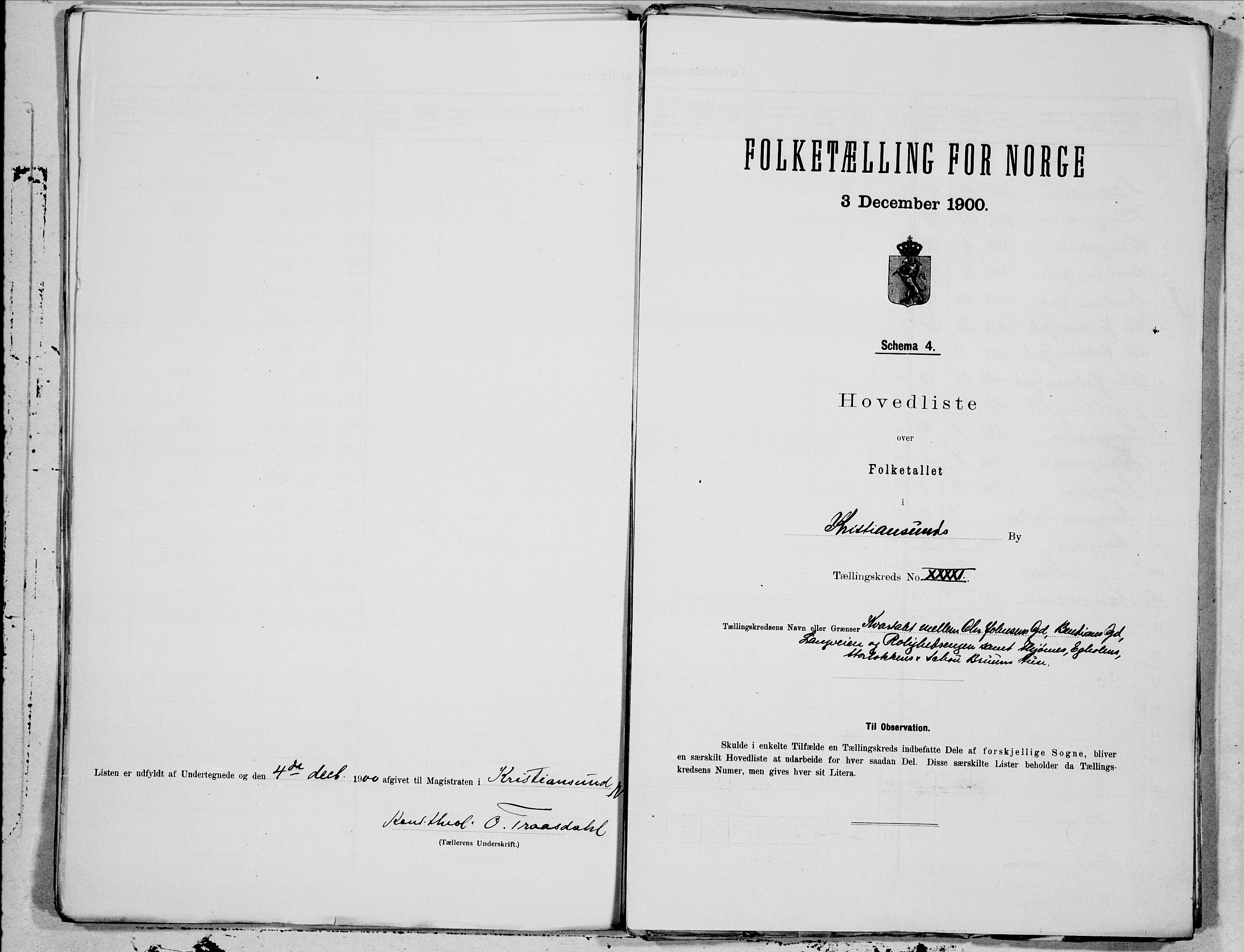 SAT, 1900 census for Kristiansund, 1900, p. 82