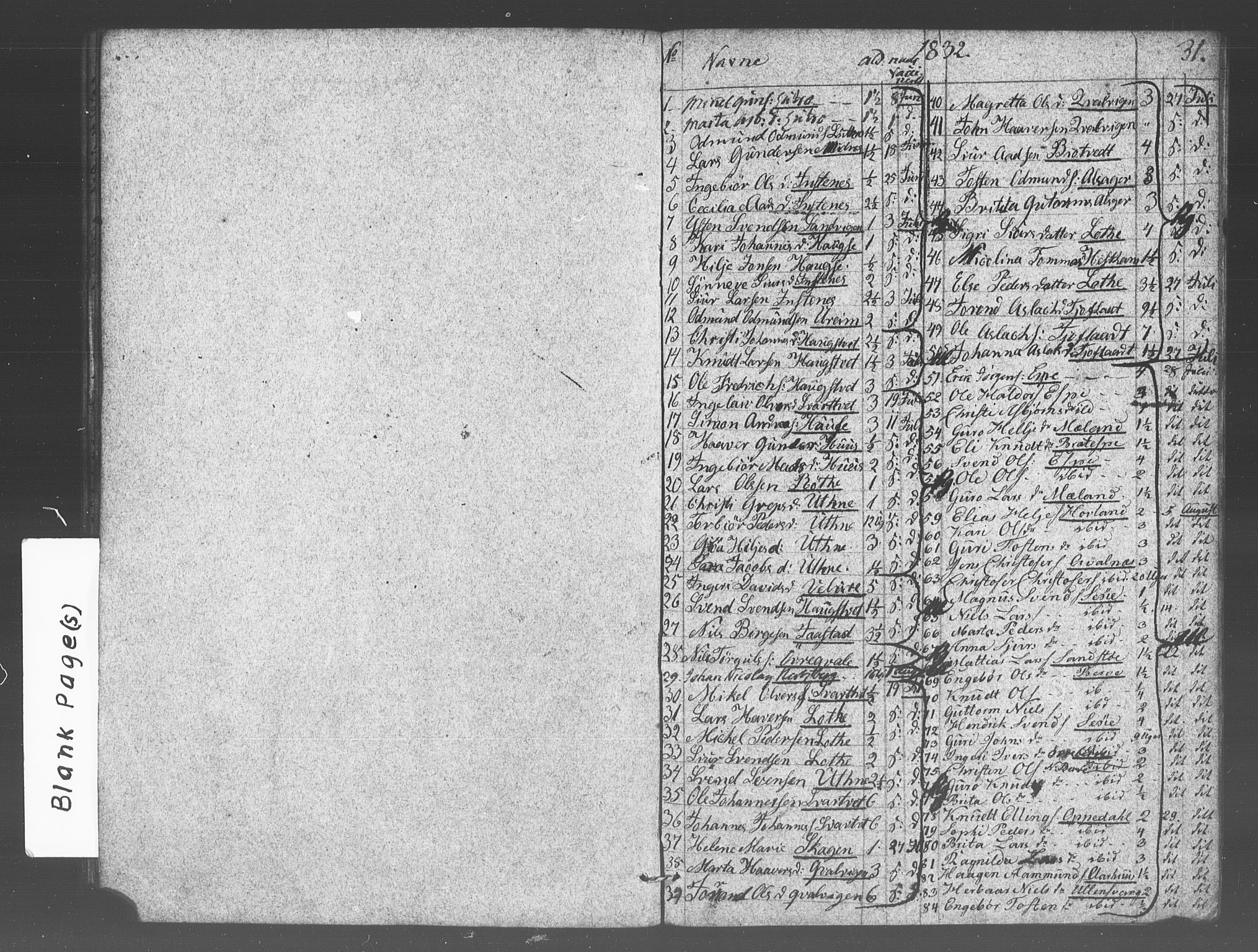 Ullensvang sokneprestembete, SAB/A-78701/H/Haa: Parish register (official) no. A 17, 1803-1839, p. 31