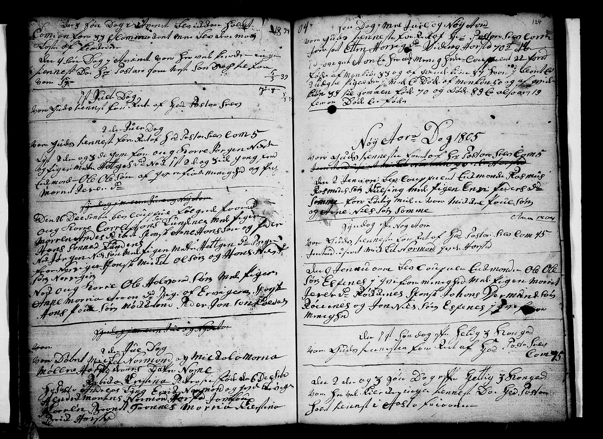 Trondenes sokneprestkontor, SATØ/S-1319/H/Hb/L0002klokker: Parish register (copy) no. 2, 1795-1818, p. 124