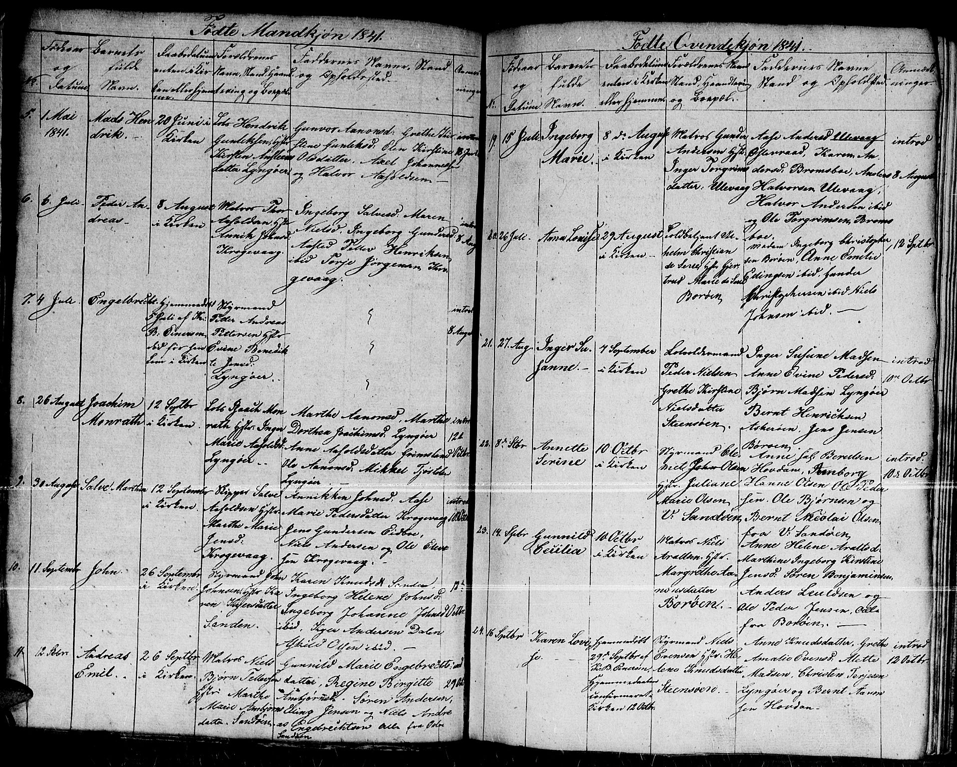 Dypvåg sokneprestkontor, AV/SAK-1111-0007/F/Fb/Fba/L0009: Parish register (copy) no. B 9, 1816-1842, p. 41