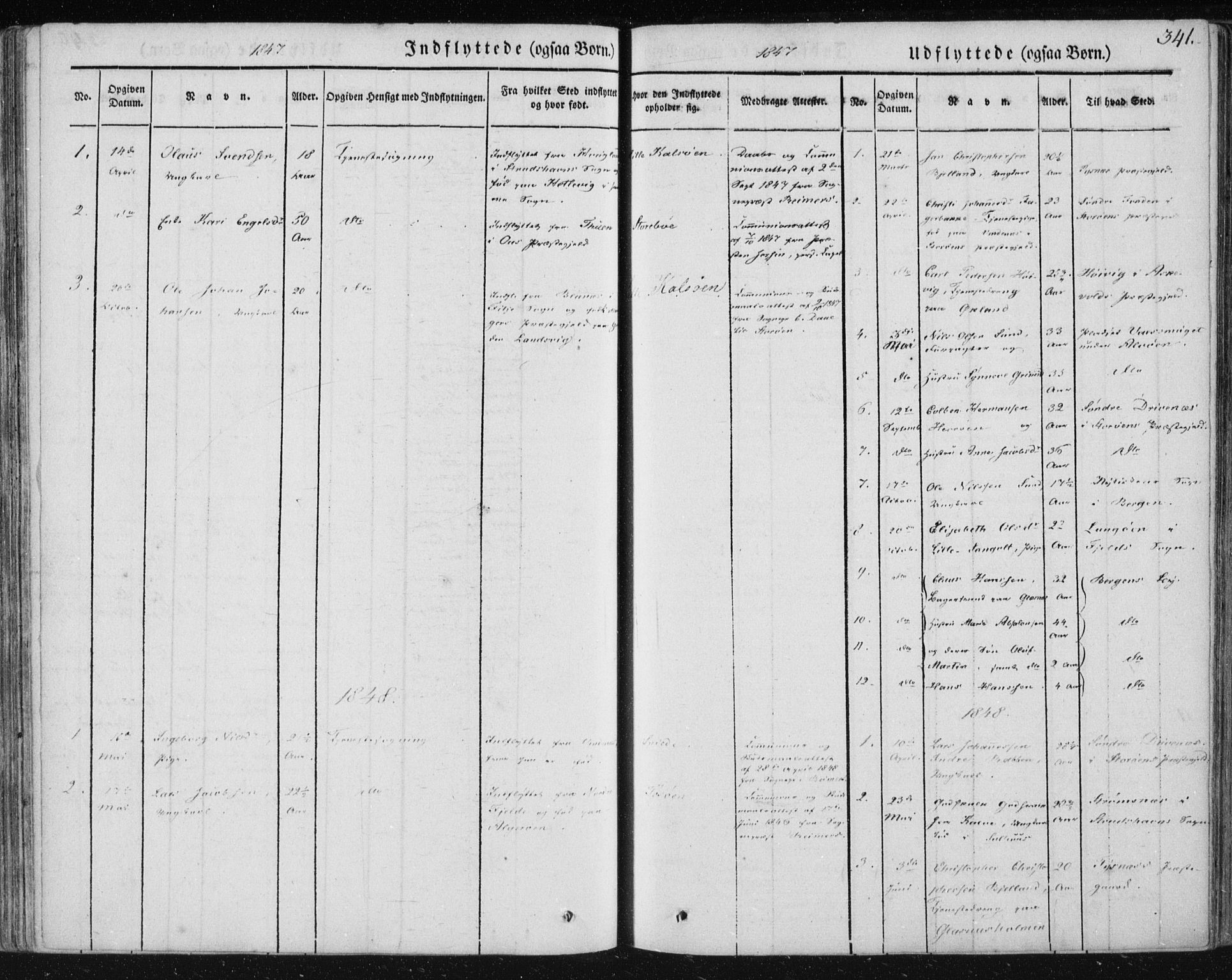 Sund sokneprestembete, AV/SAB-A-99930: Parish register (official) no. A 13, 1835-1849, p. 341