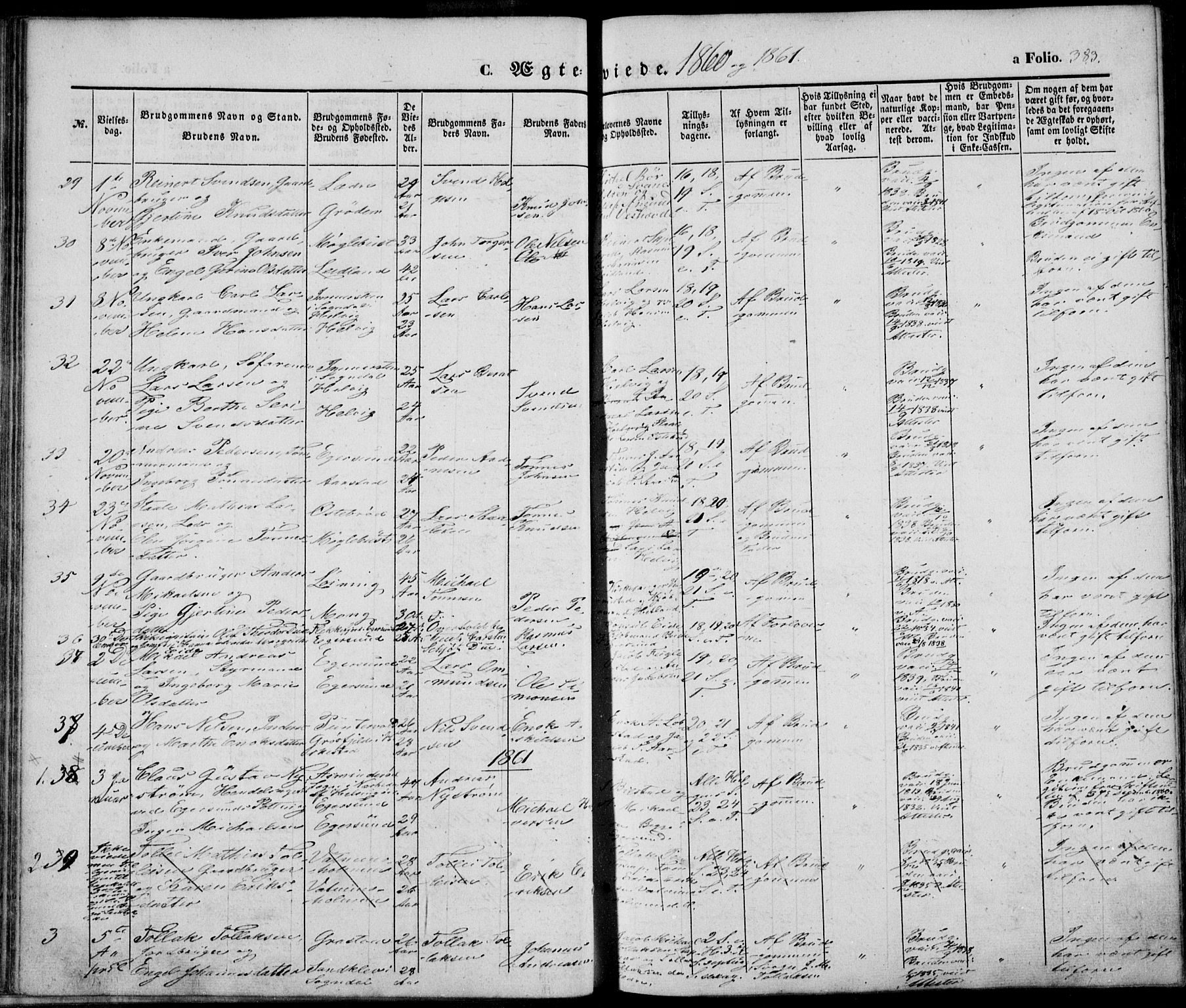 Eigersund sokneprestkontor, SAST/A-101807/S08/L0013: Parish register (official) no. A 12.2, 1850-1865, p. 383