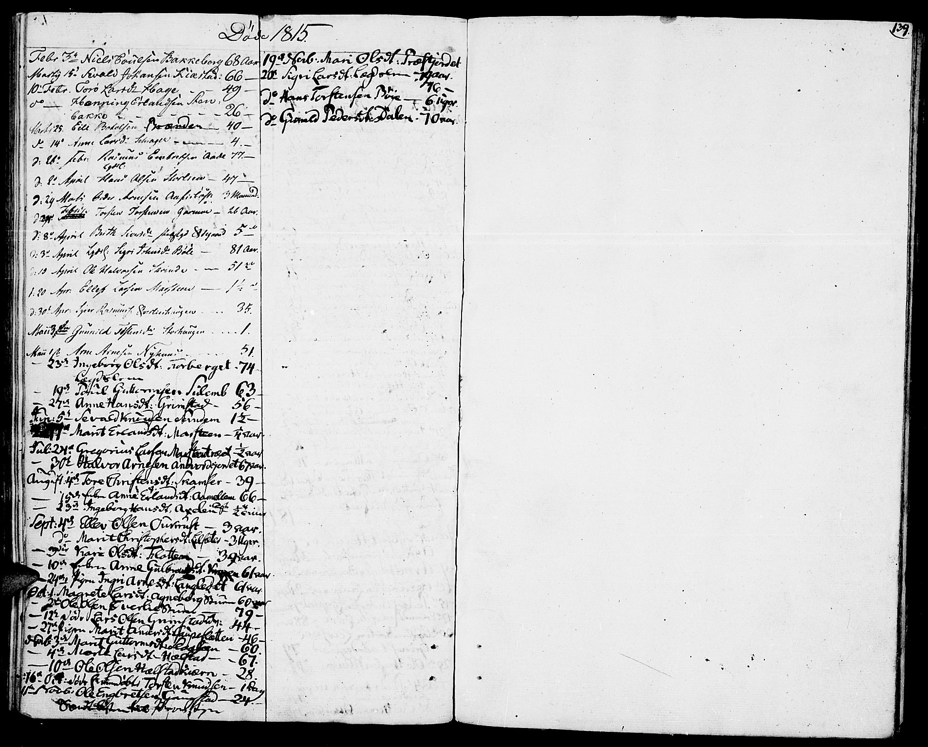 Lom prestekontor, SAH/PREST-070/K/L0003: Parish register (official) no. 3, 1801-1825, p. 139
