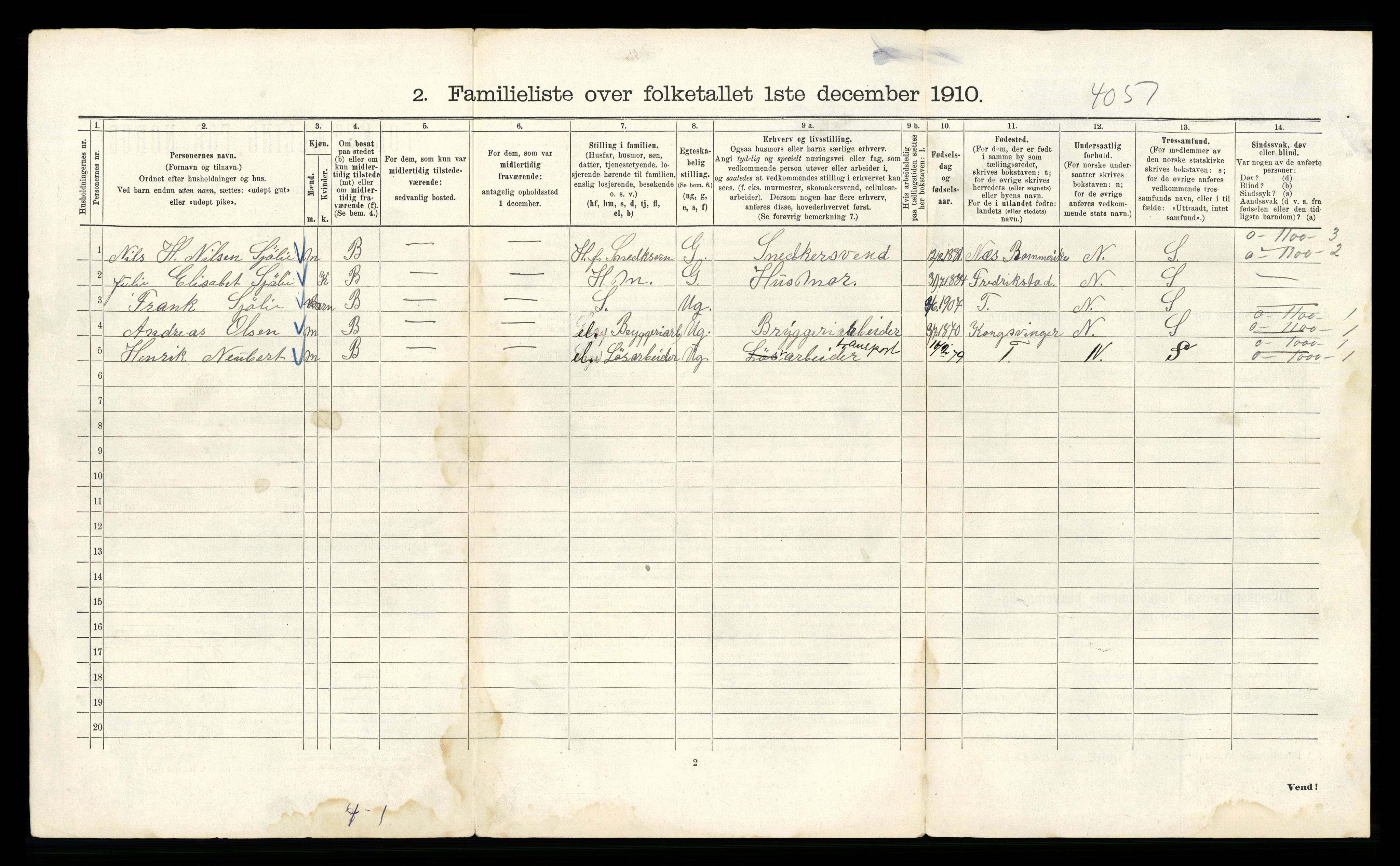 RA, 1910 census for Kristiania, 1910, p. 59052