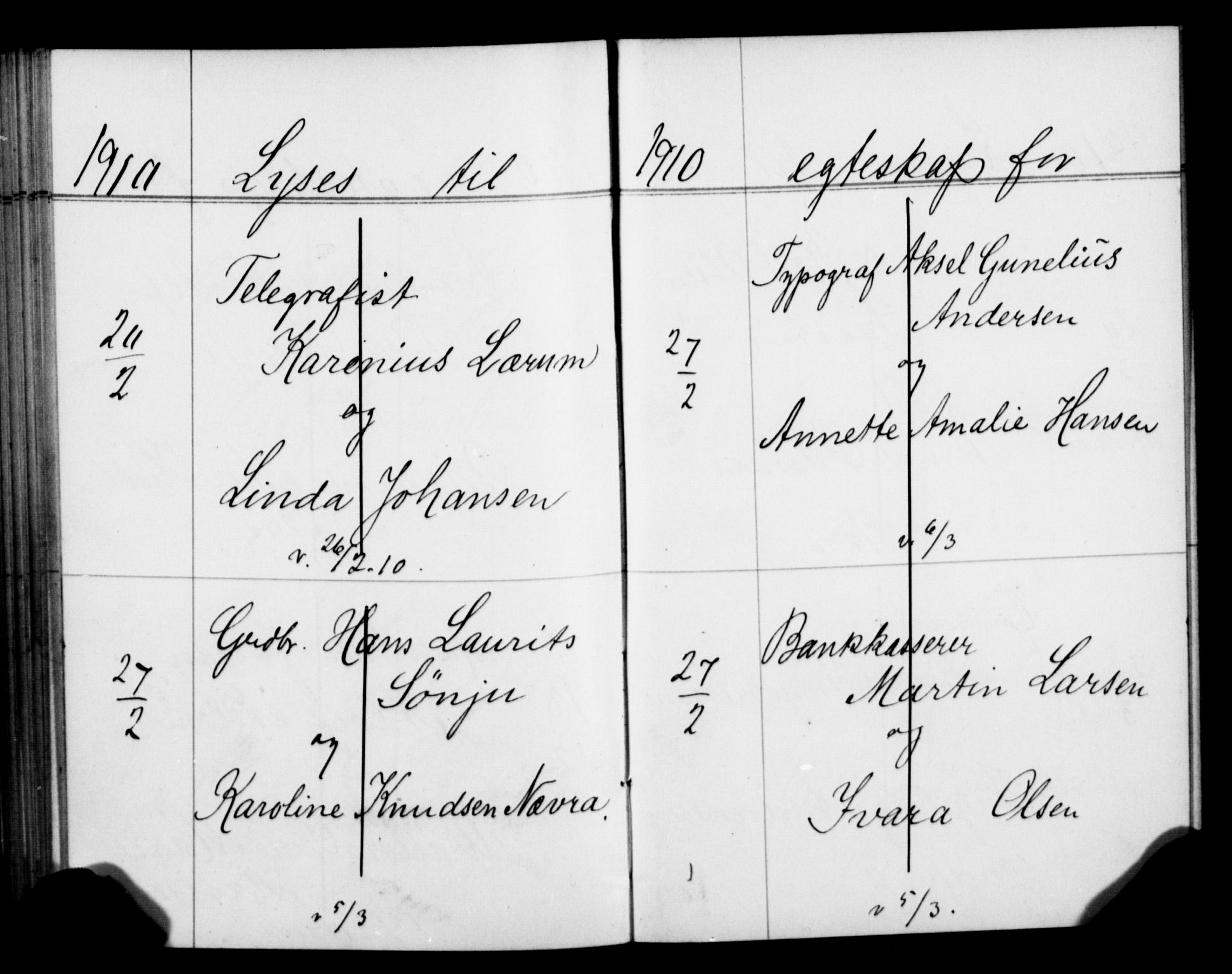 Strømsø kirkebøker, SAKO/A-246/H/Ha/L0012: Banns register no. 12, 1906-1910