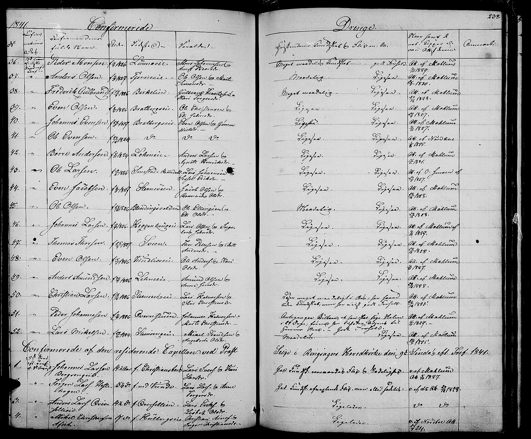 Ringsaker prestekontor, AV/SAH-PREST-014/L/La/L0005: Parish register (copy) no. 5, 1839-1850, p. 238