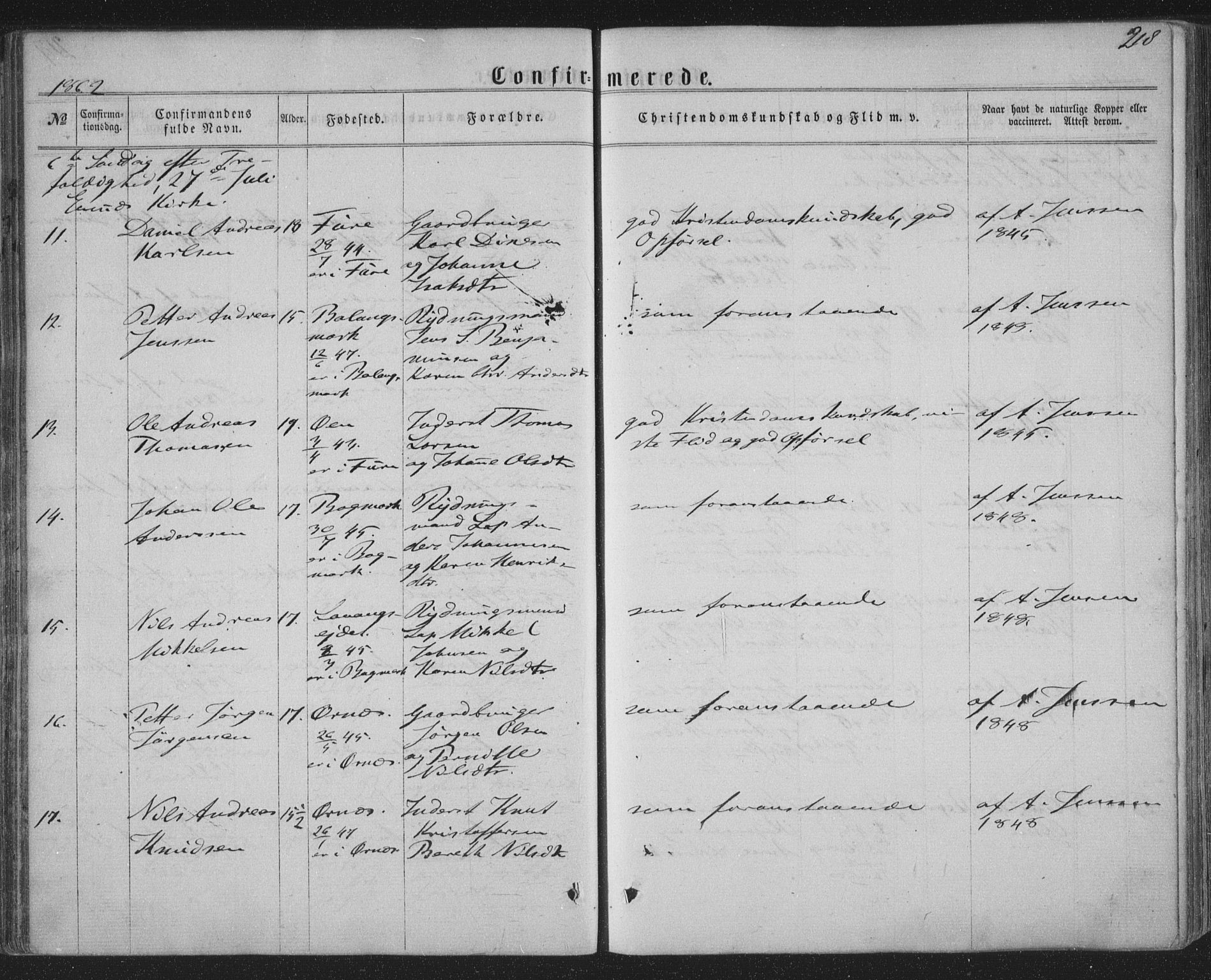 Ministerialprotokoller, klokkerbøker og fødselsregistre - Nordland, AV/SAT-A-1459/863/L0896: Parish register (official) no. 863A08, 1861-1871, p. 218