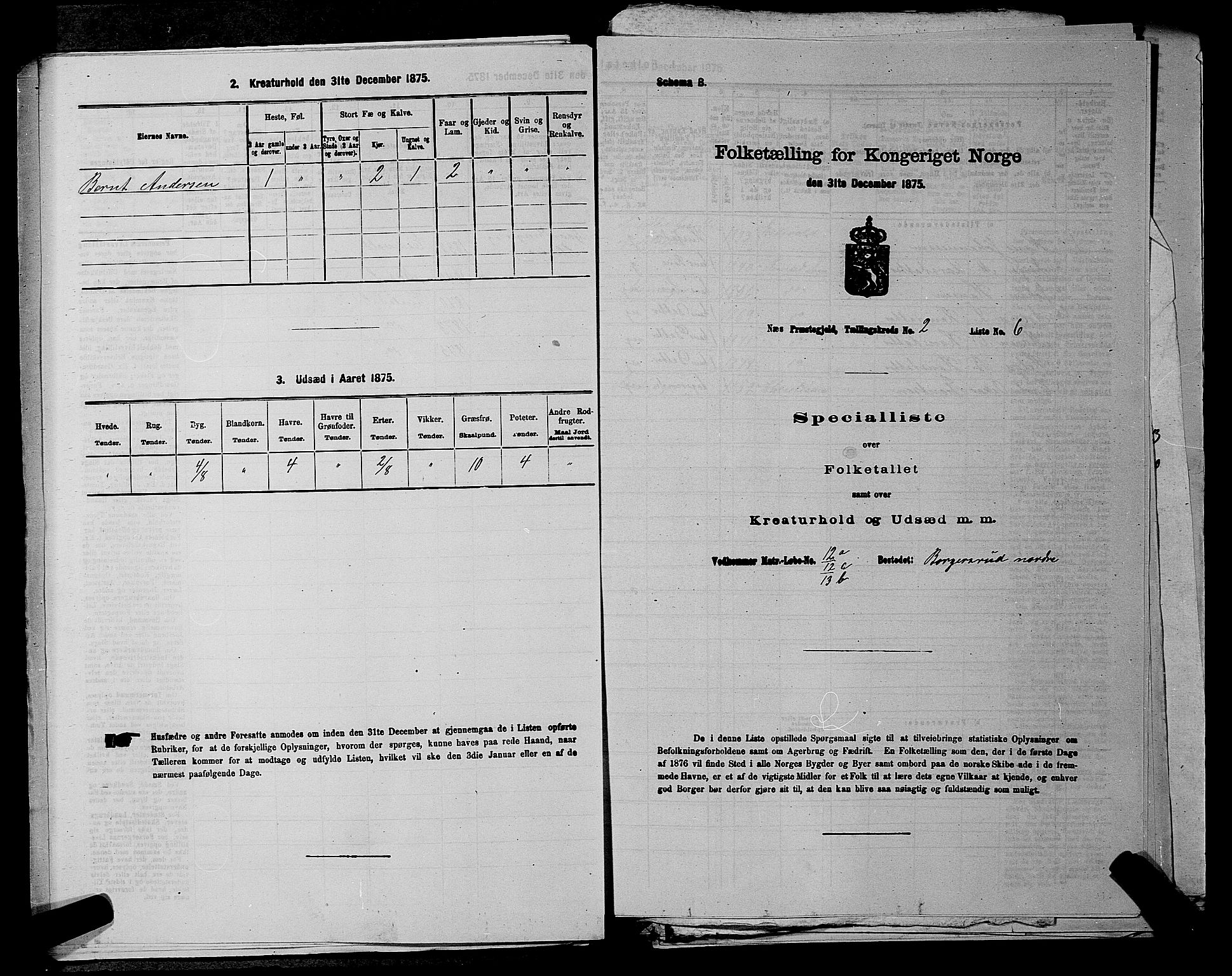 RA, 1875 census for 0236P Nes, 1875, p. 324