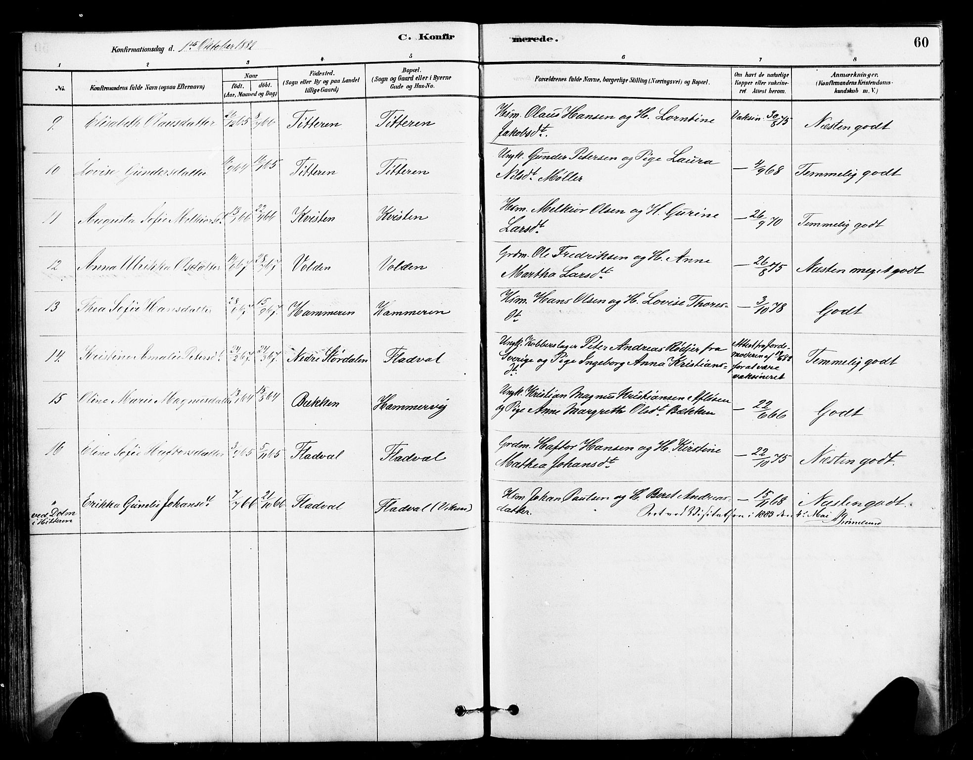 Ministerialprotokoller, klokkerbøker og fødselsregistre - Sør-Trøndelag, SAT/A-1456/641/L0595: Parish register (official) no. 641A01, 1882-1897, p. 60