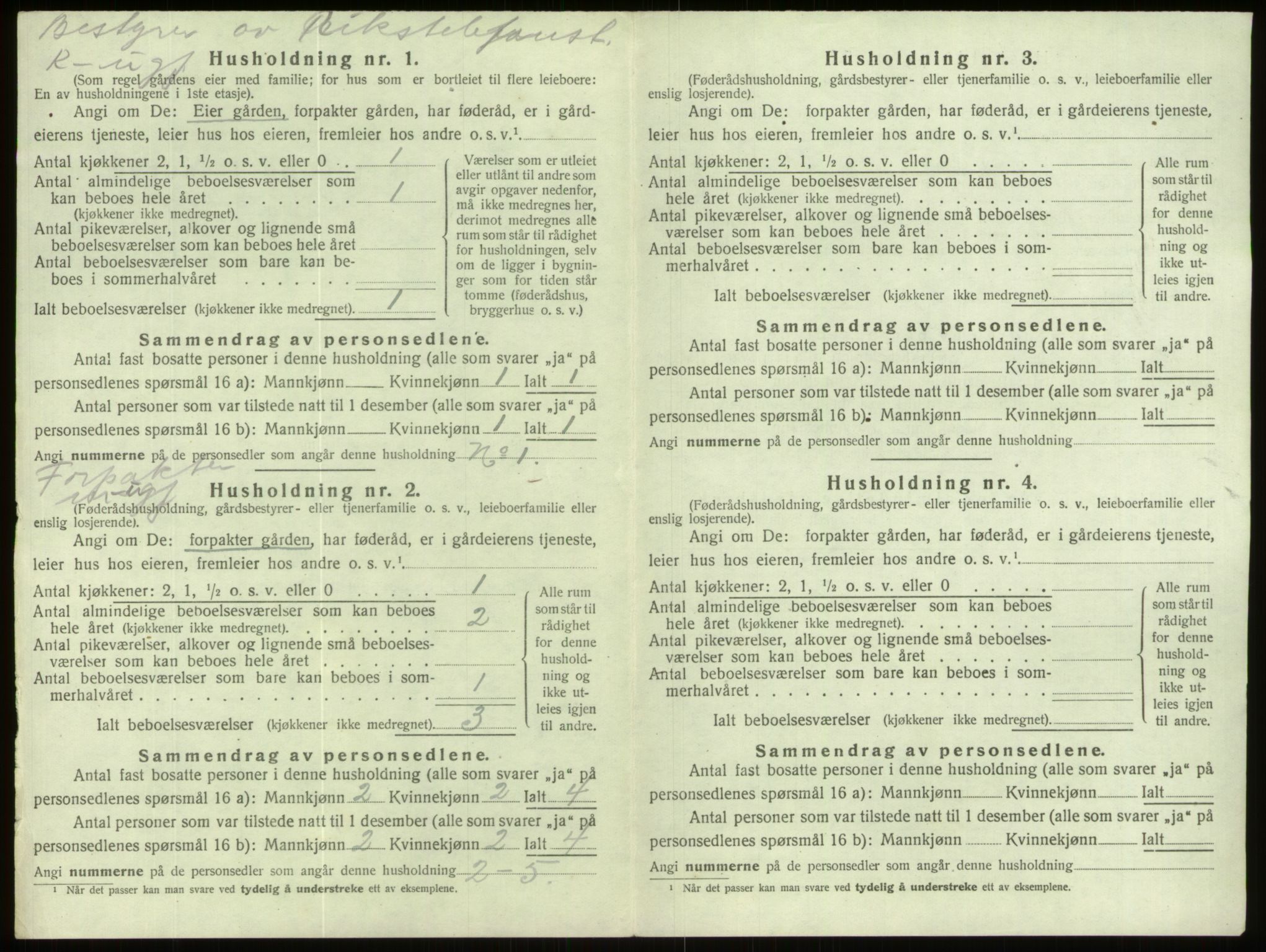 SAB, 1920 census for Davik, 1920, p. 1087