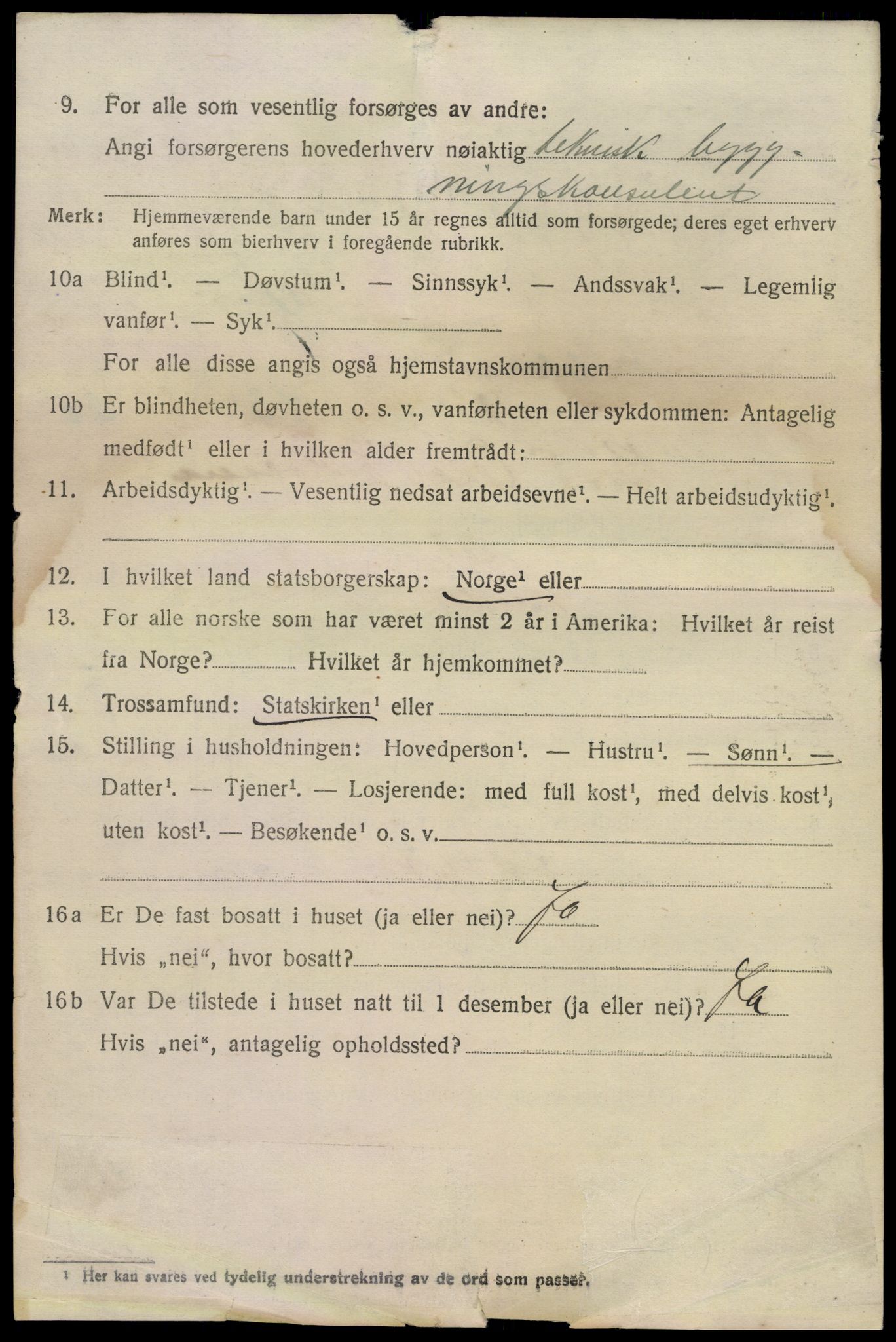 SAKO, 1920 census for Sandeherred, 1920, p. 9223