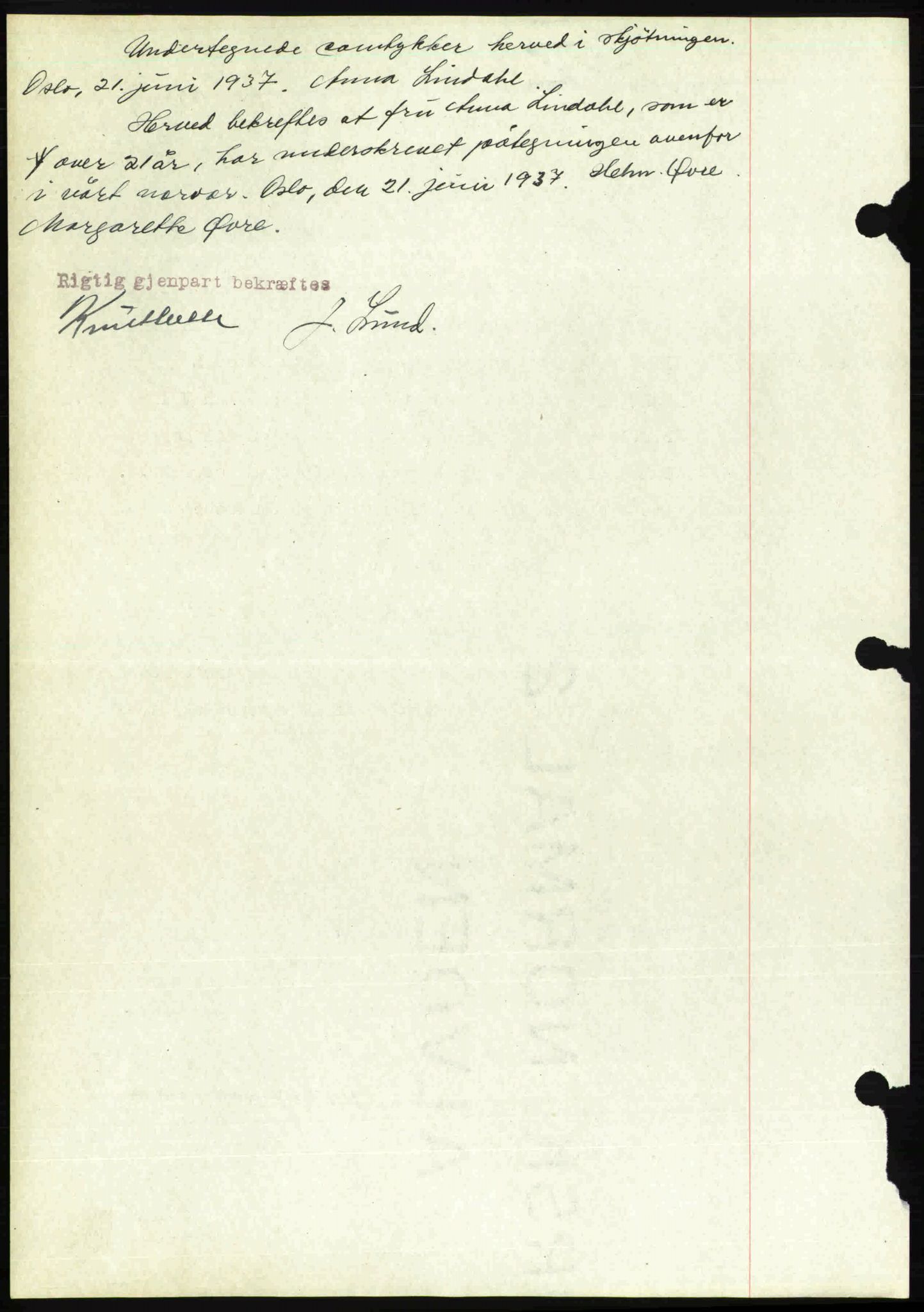 Toten tingrett, SAH/TING-006/H/Hb/Hbc/L0003: Mortgage book no. Hbc-03, 1937-1938, Diary no: : 1770/1937