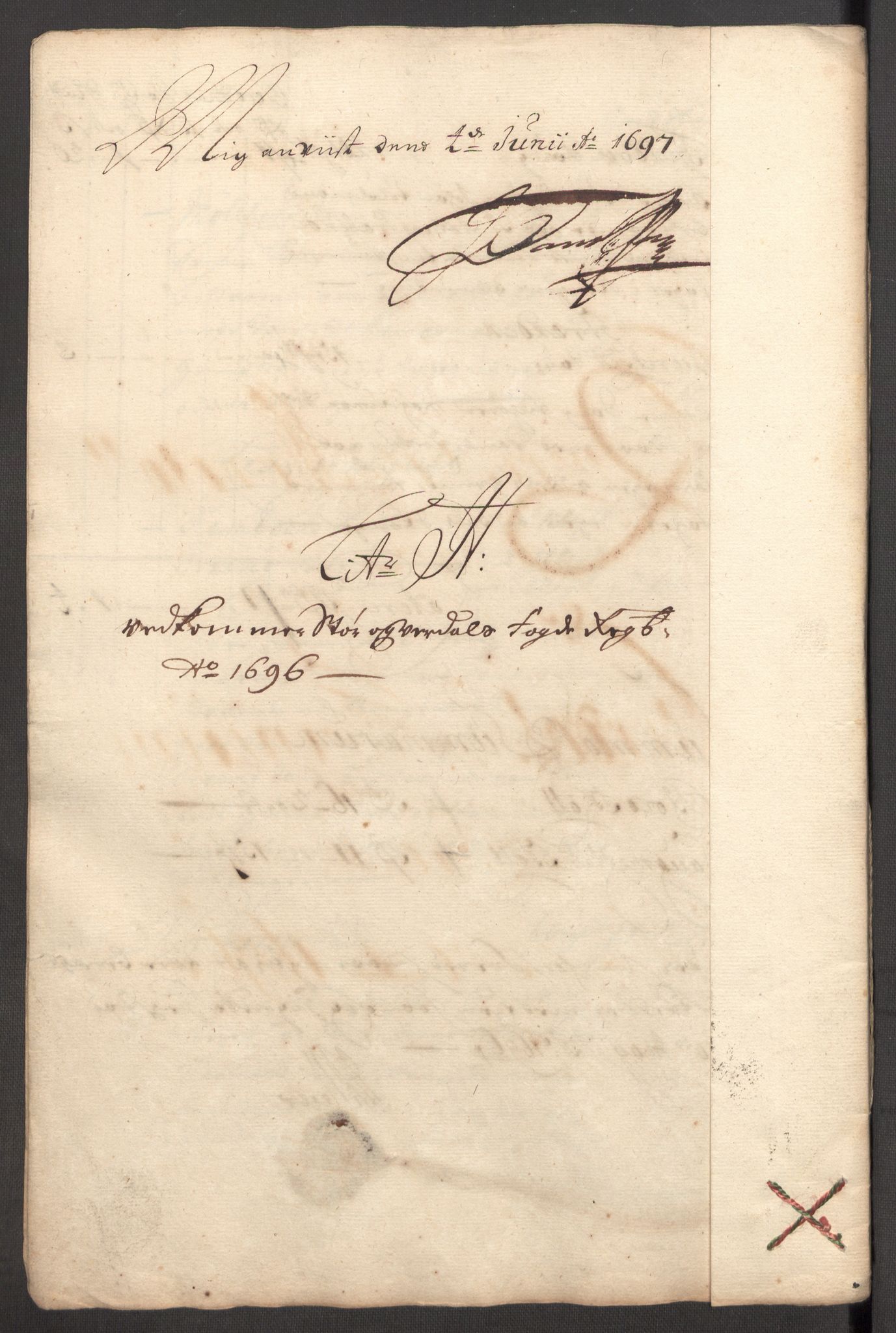 Rentekammeret inntil 1814, Reviderte regnskaper, Fogderegnskap, RA/EA-4092/R62/L4188: Fogderegnskap Stjørdal og Verdal, 1696, p. 125