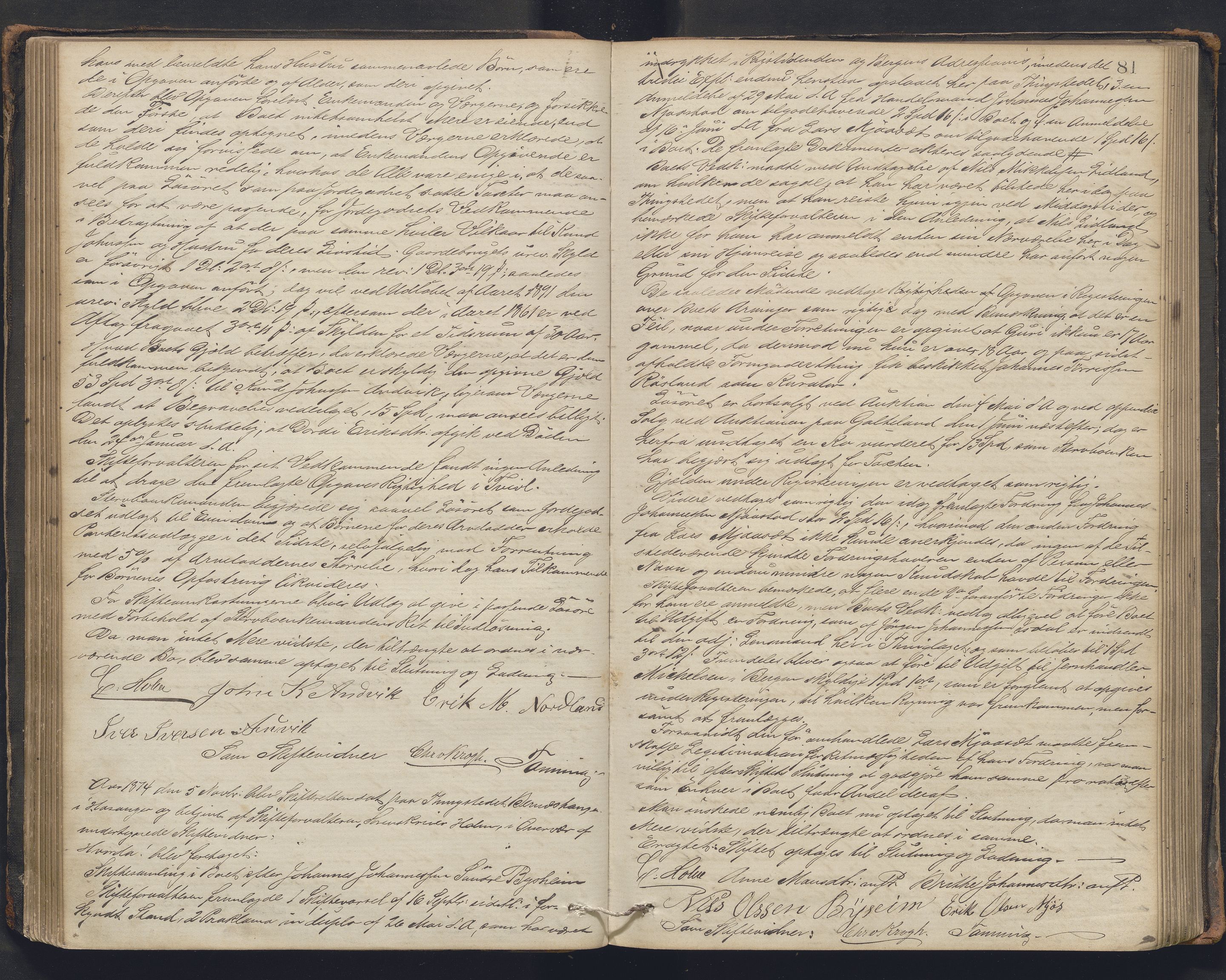 Nordhordland sorenskrivar, AV/SAB-A-2901/1/H/Hc/L0002: Skifteforhandlingsprotokollar, 1871-1878, p. 81