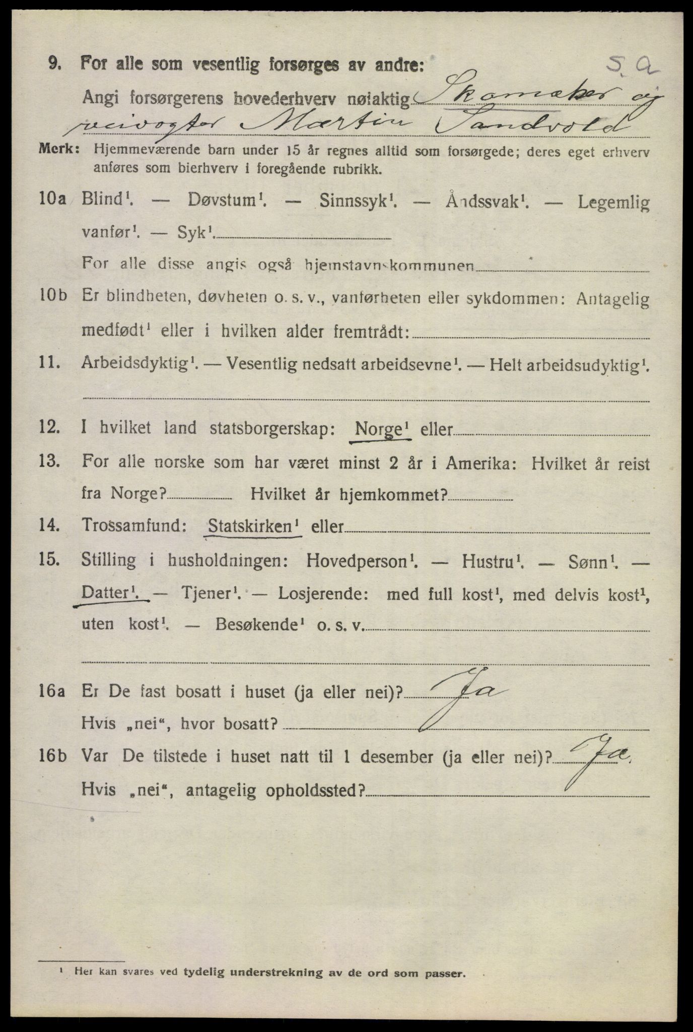 SAKO, 1920 census for Ådal, 1920, p. 7627