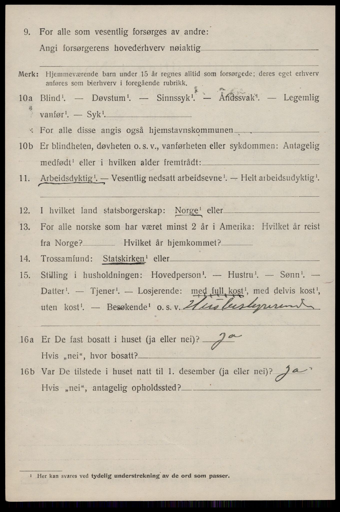 SAKO, 1920 census for Fyresdal, 1920, p. 2676