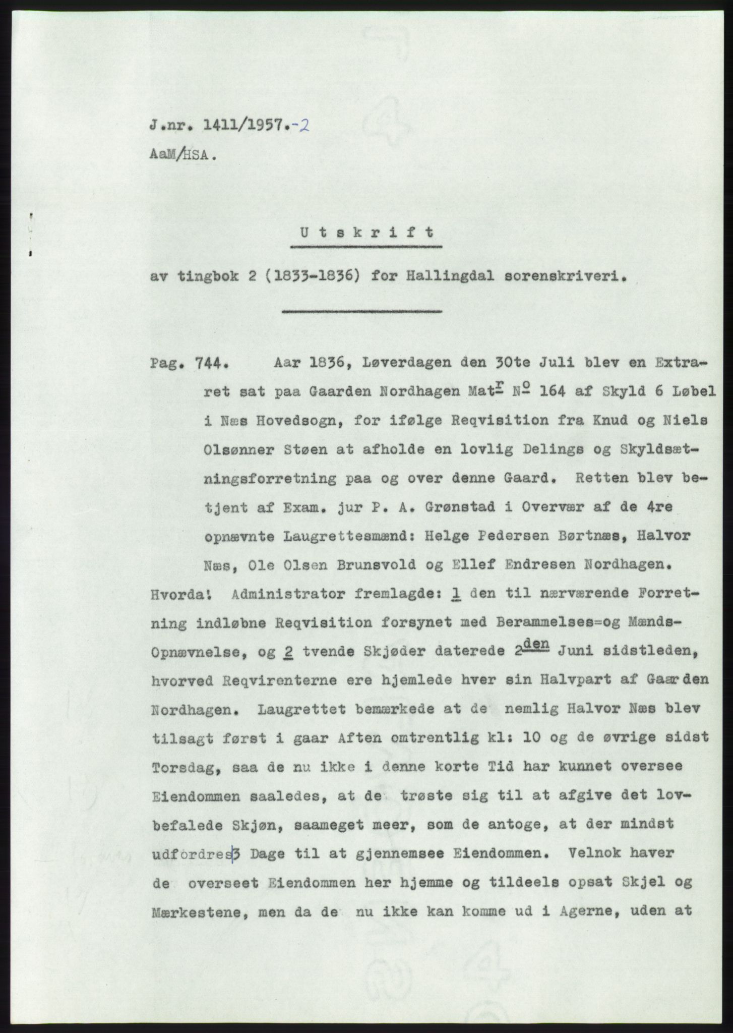 Statsarkivet i Kongsberg, SAKO/A-0001, 1957-1958, p. 147