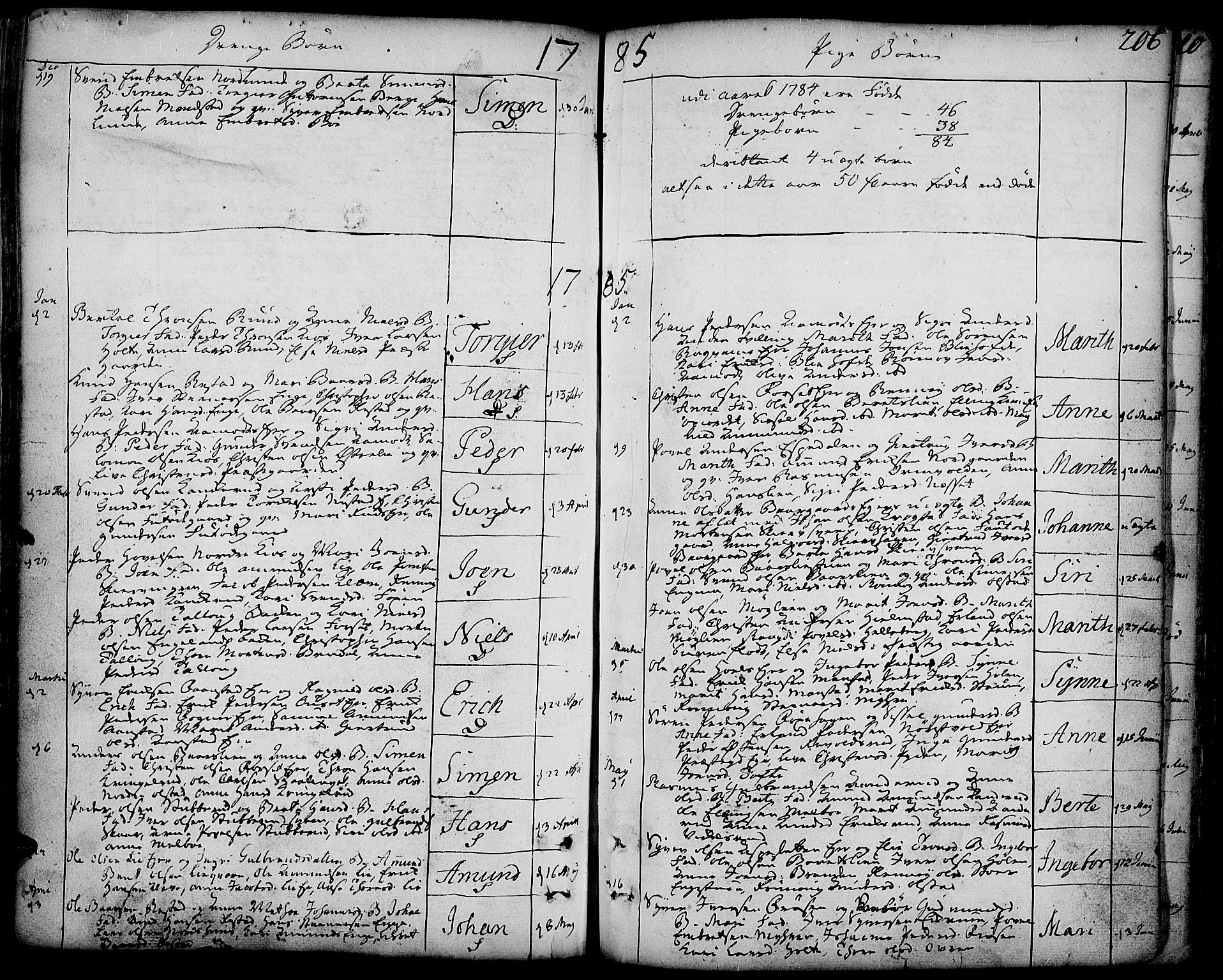 Gausdal prestekontor, SAH/PREST-090/H/Ha/Haa/L0003: Parish register (official) no. 3, 1758-1809, p. 206