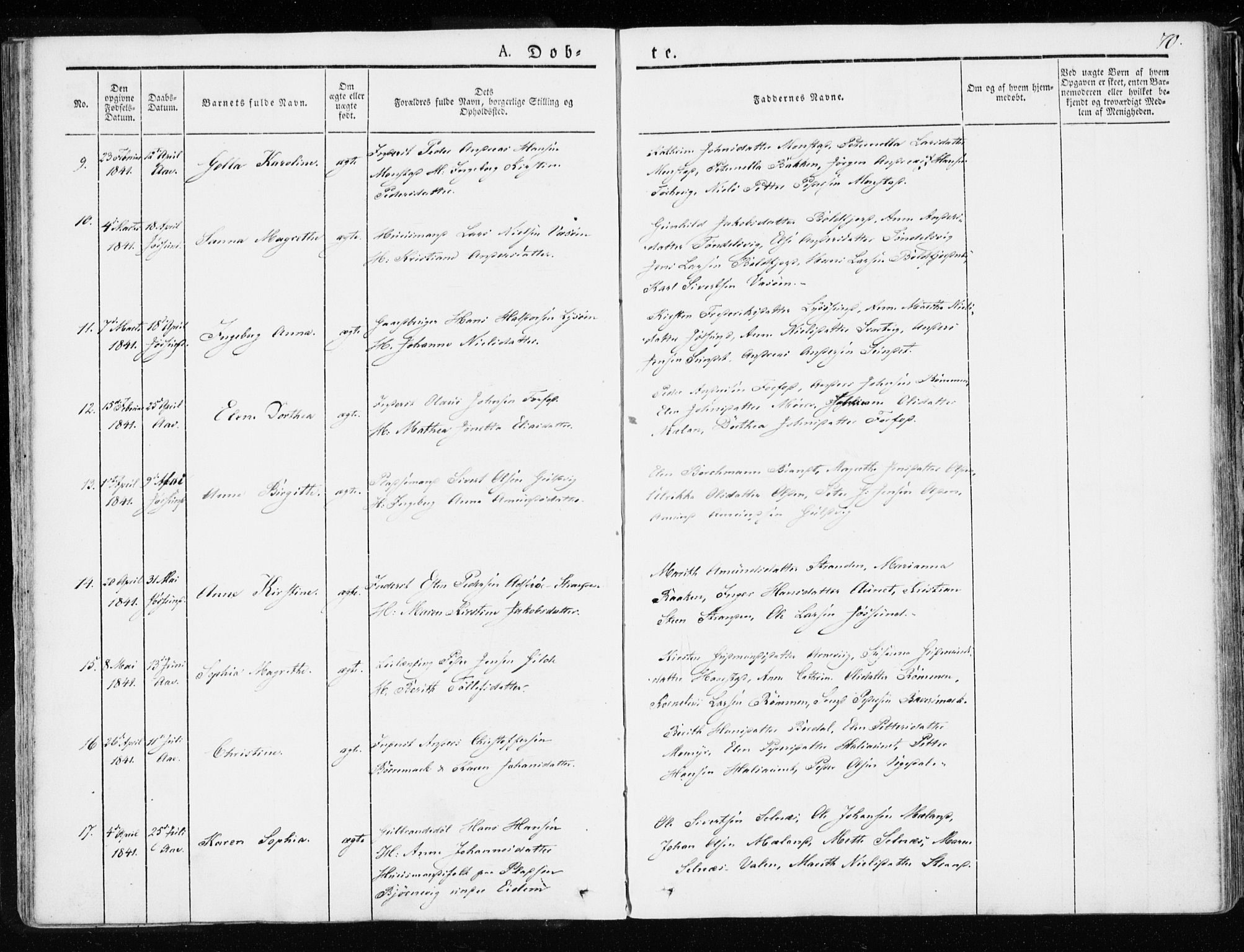 Ministerialprotokoller, klokkerbøker og fødselsregistre - Sør-Trøndelag, SAT/A-1456/655/L0676: Parish register (official) no. 655A05, 1830-1847, p. 70