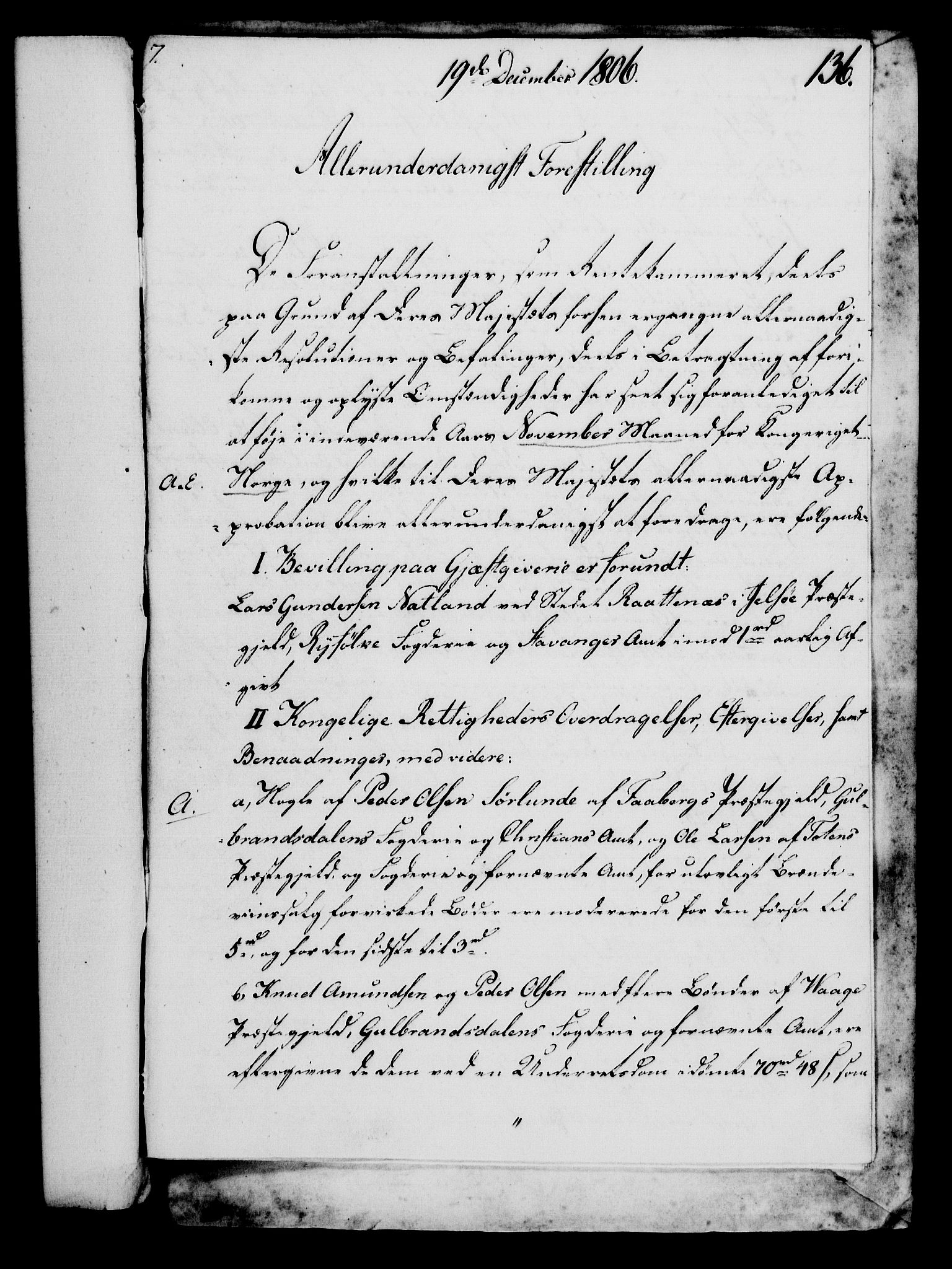 Rentekammeret, Kammerkanselliet, RA/EA-3111/G/Gf/Gfa/L0088: Norsk relasjons- og resolusjonsprotokoll (merket RK 52.88), 1806, p. 796
