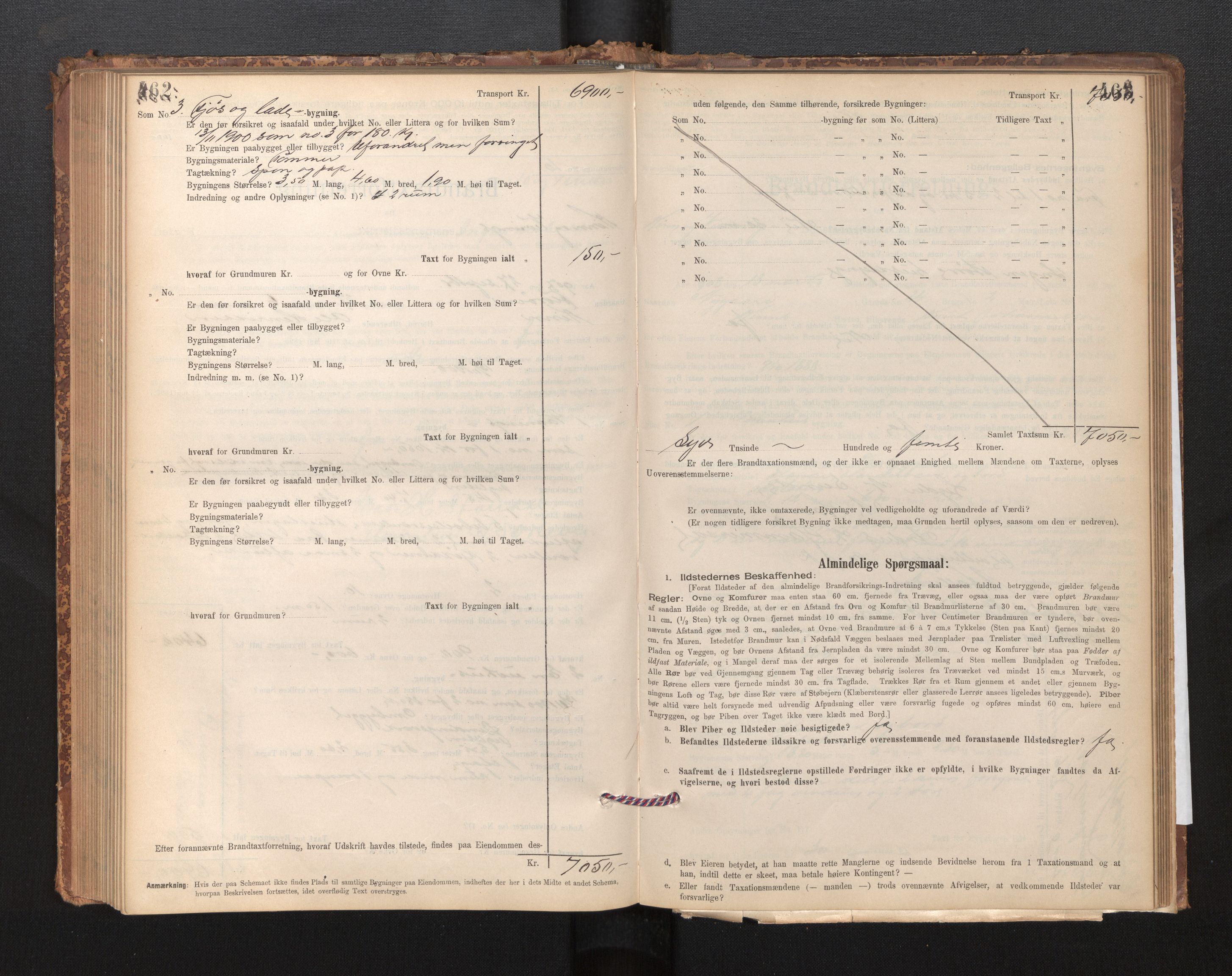 Lensmannen i Kinn, AV/SAB-A-28801/0012/L0004f: Branntakstprotokoll, skjematakst, 1894-1911, p. 462-463