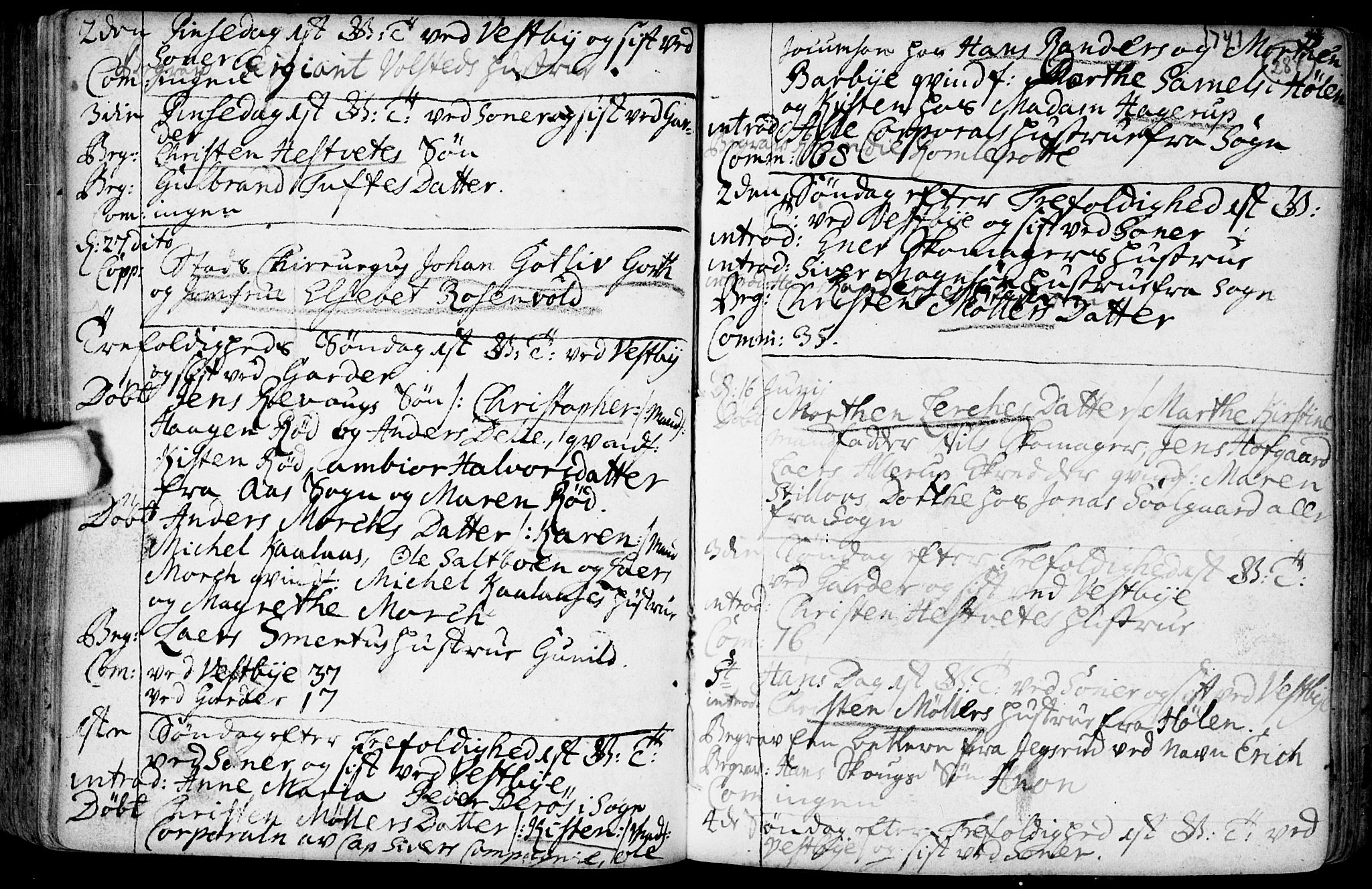 Vestby prestekontor Kirkebøker, AV/SAO-A-10893/F/Fa/L0001.b: Parish register (official) no. I 1B, 1714-1759, p. 284