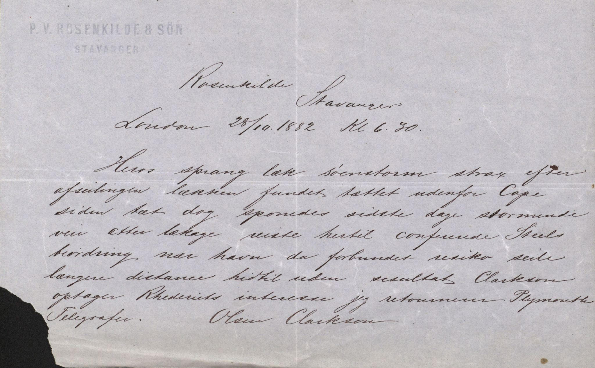 Pa 63 - Østlandske skibsassuranceforening, VEMU/A-1079/G/Ga/L0014/0013: Havaridokumenter / Heros, Emilie, 1882, p. 2