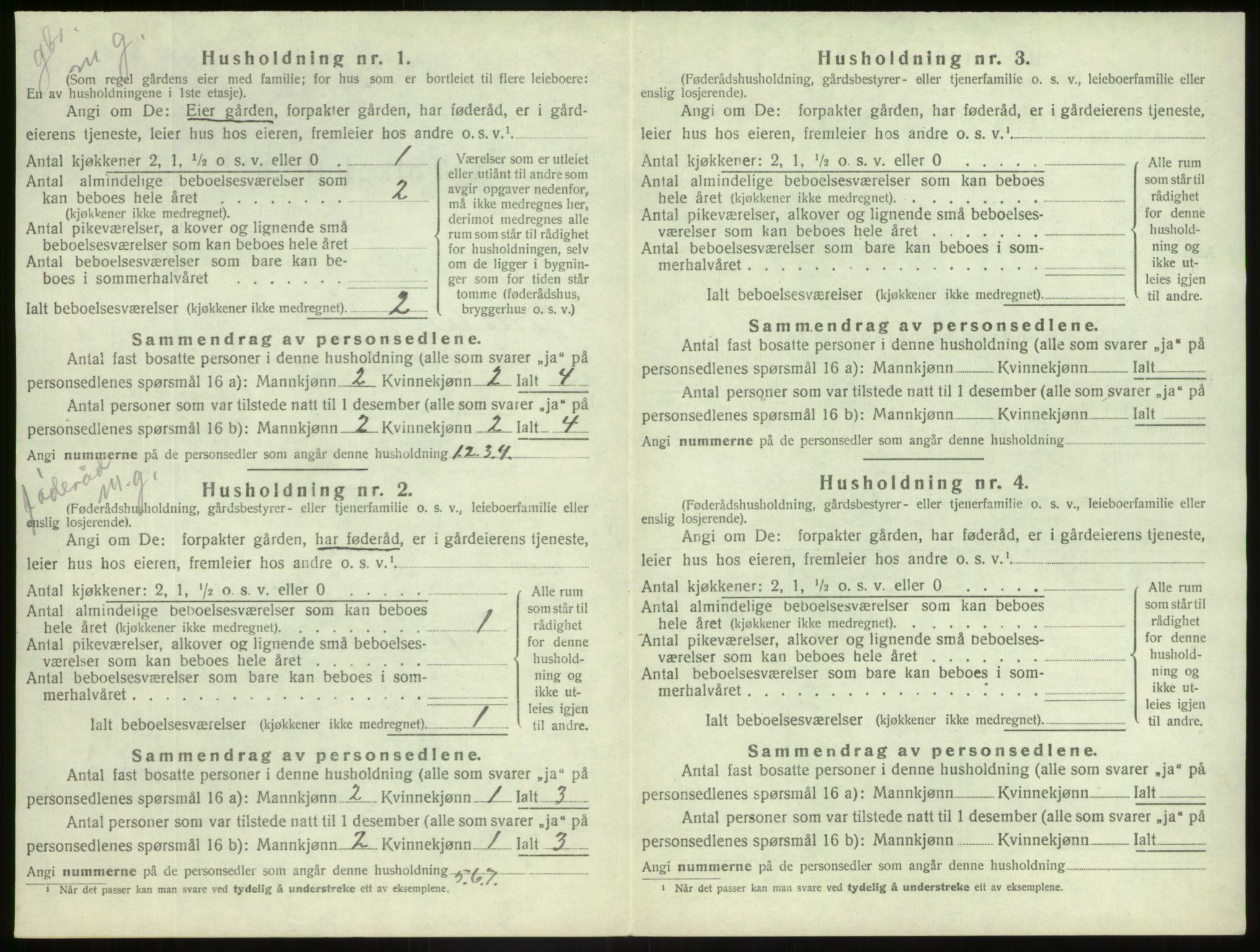 SAB, 1920 census for Jostedal, 1920, p. 51
