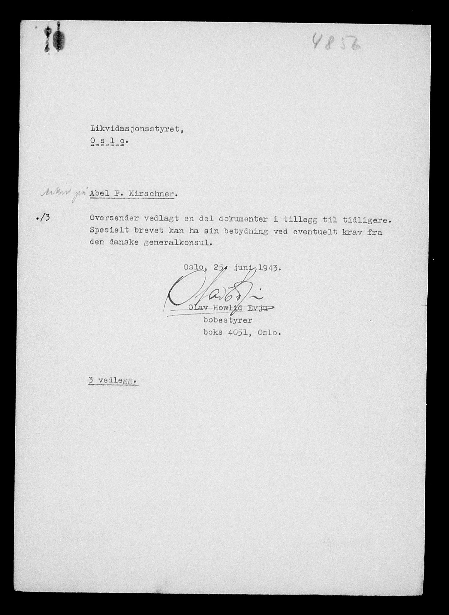 Justisdepartementet, Tilbakeføringskontoret for inndratte formuer, AV/RA-S-1564/H/Hc/Hcc/L0951: --, 1945-1947, p. 425