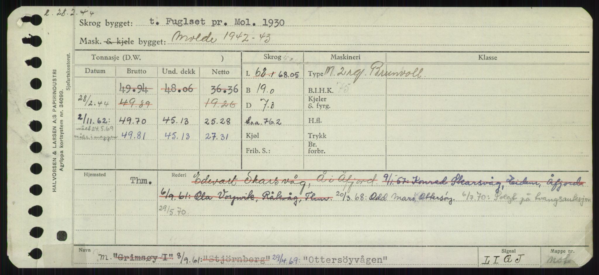 Sjøfartsdirektoratet med forløpere, Skipsmålingen, RA/S-1627/H/Ha/L0004/0002: Fartøy, Mas-R / Fartøy, Odin-R, p. 199