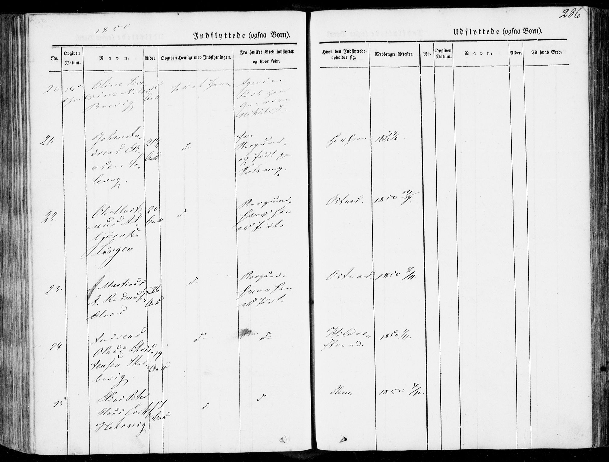 Ministerialprotokoller, klokkerbøker og fødselsregistre - Møre og Romsdal, SAT/A-1454/536/L0497: Parish register (official) no. 536A06, 1845-1865, p. 286