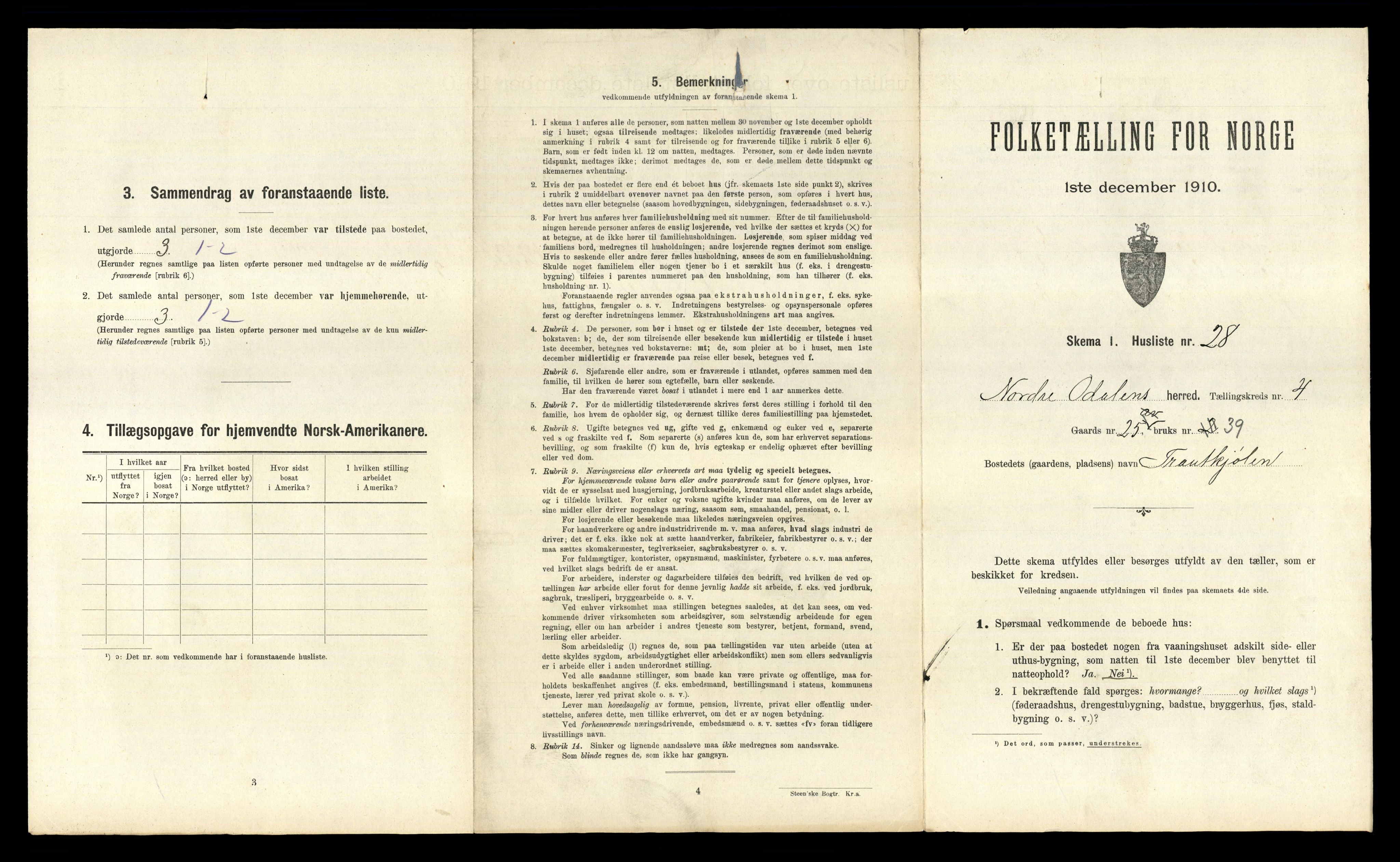 RA, 1910 census for Nord-Odal, 1910, p. 531