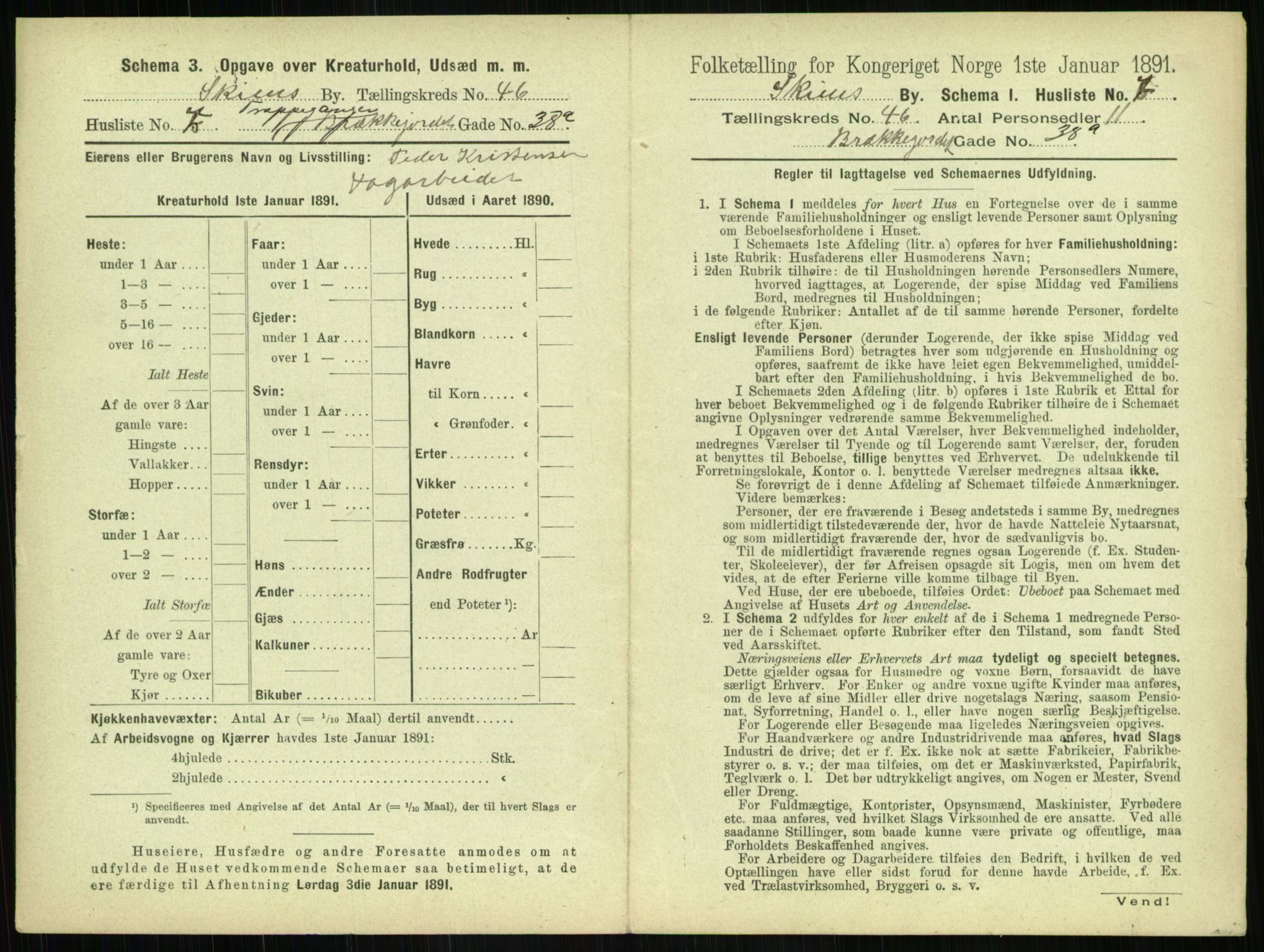 RA, 1891 census for 0806 Skien, 1891, p. 1622