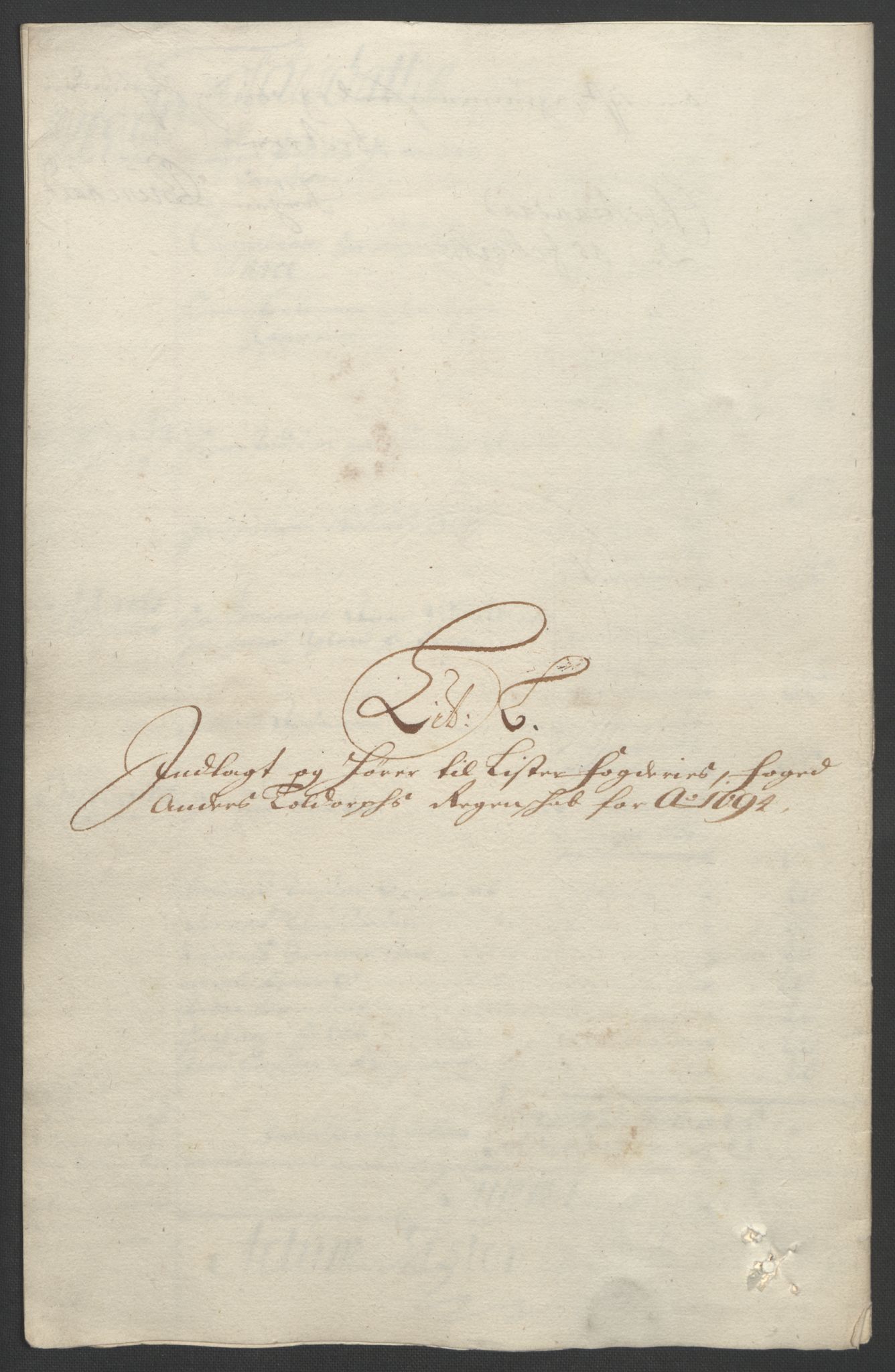 Rentekammeret inntil 1814, Reviderte regnskaper, Fogderegnskap, AV/RA-EA-4092/R43/L2545: Fogderegnskap Lista og Mandal, 1694-1695, p. 105