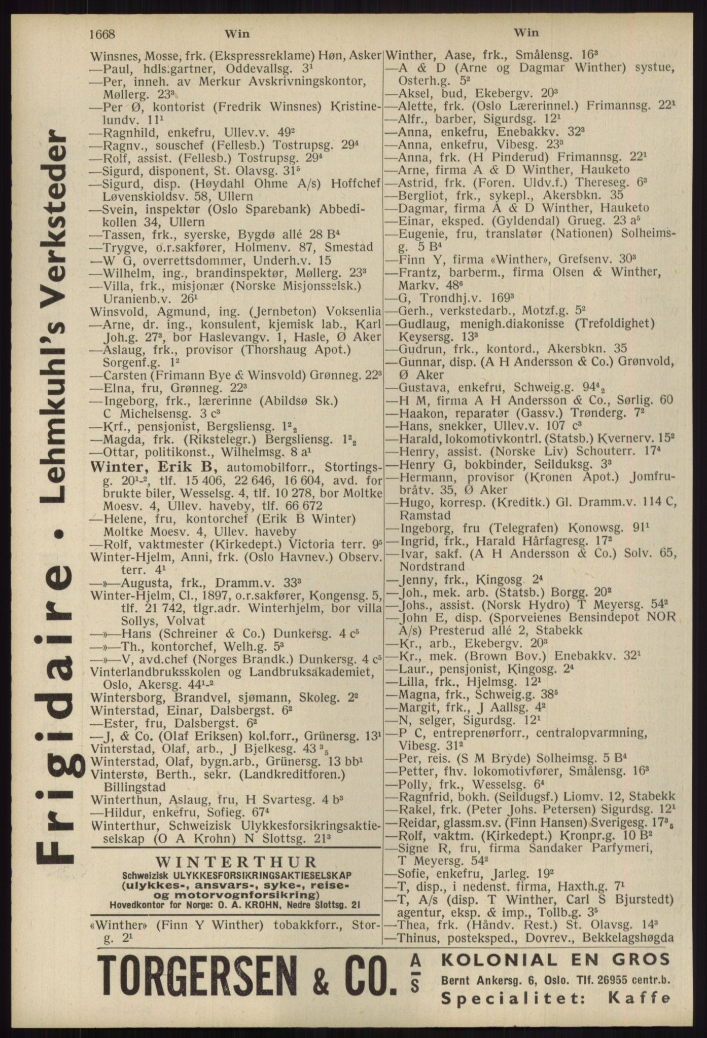 Kristiania/Oslo adressebok, PUBL/-, 1939, p. 1668