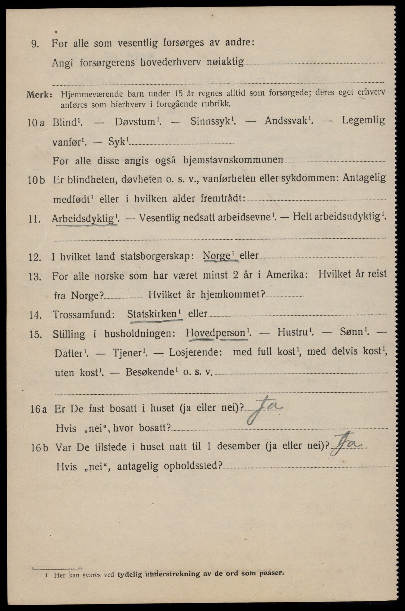SAT, 1920 census for Trondheim, 1920, p. 90299
