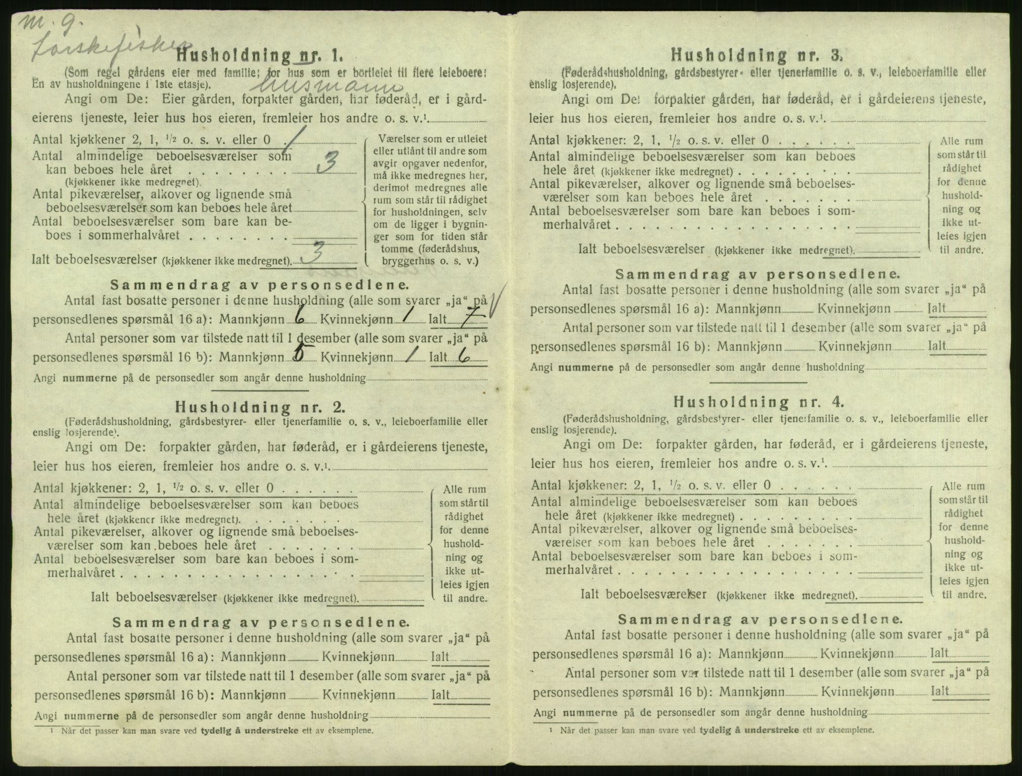 SAT, 1920 census for Vågan, 1920, p. 50