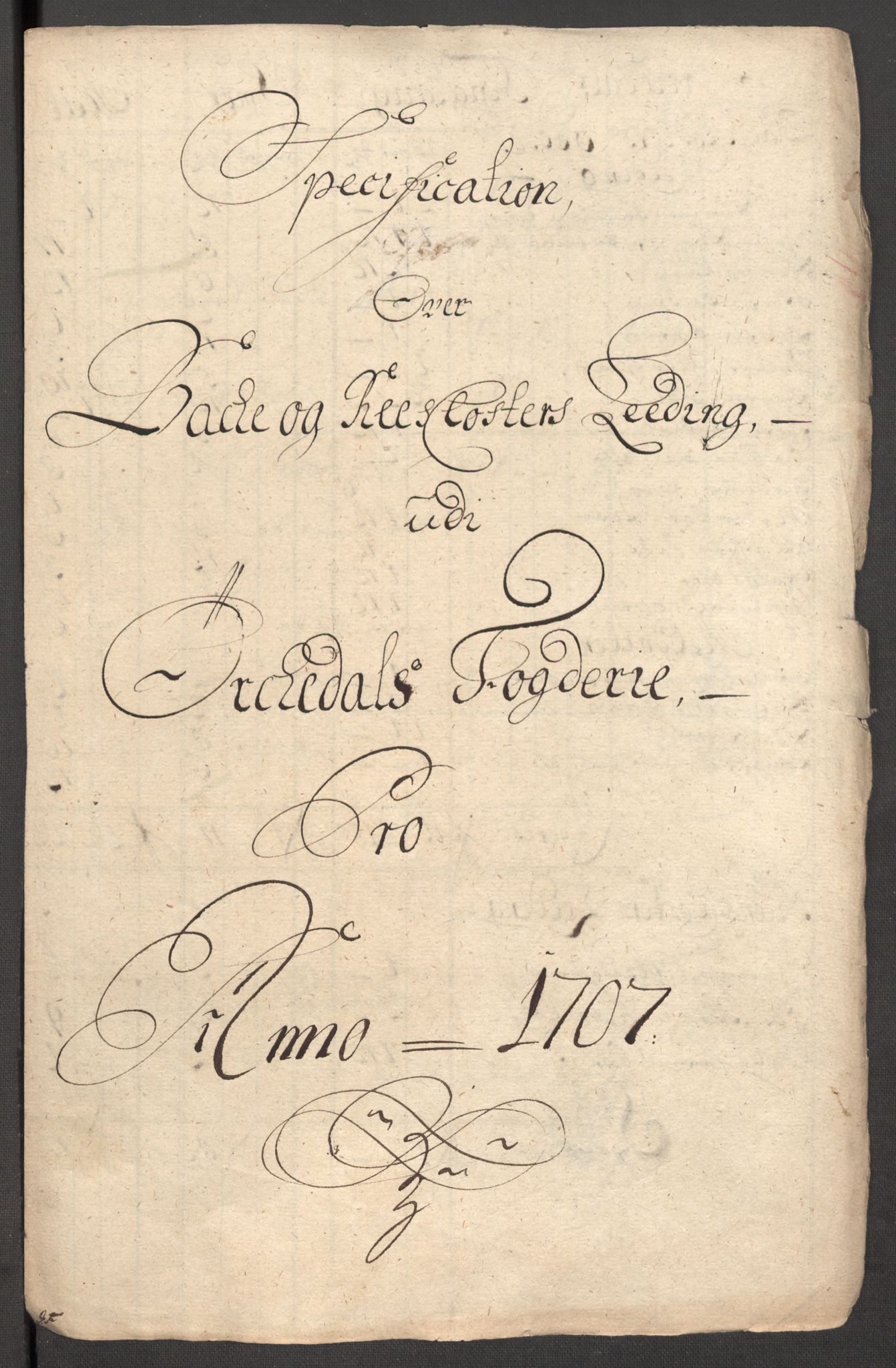 Rentekammeret inntil 1814, Reviderte regnskaper, Fogderegnskap, RA/EA-4092/R60/L3957: Fogderegnskap Orkdal og Gauldal, 1707, p. 402