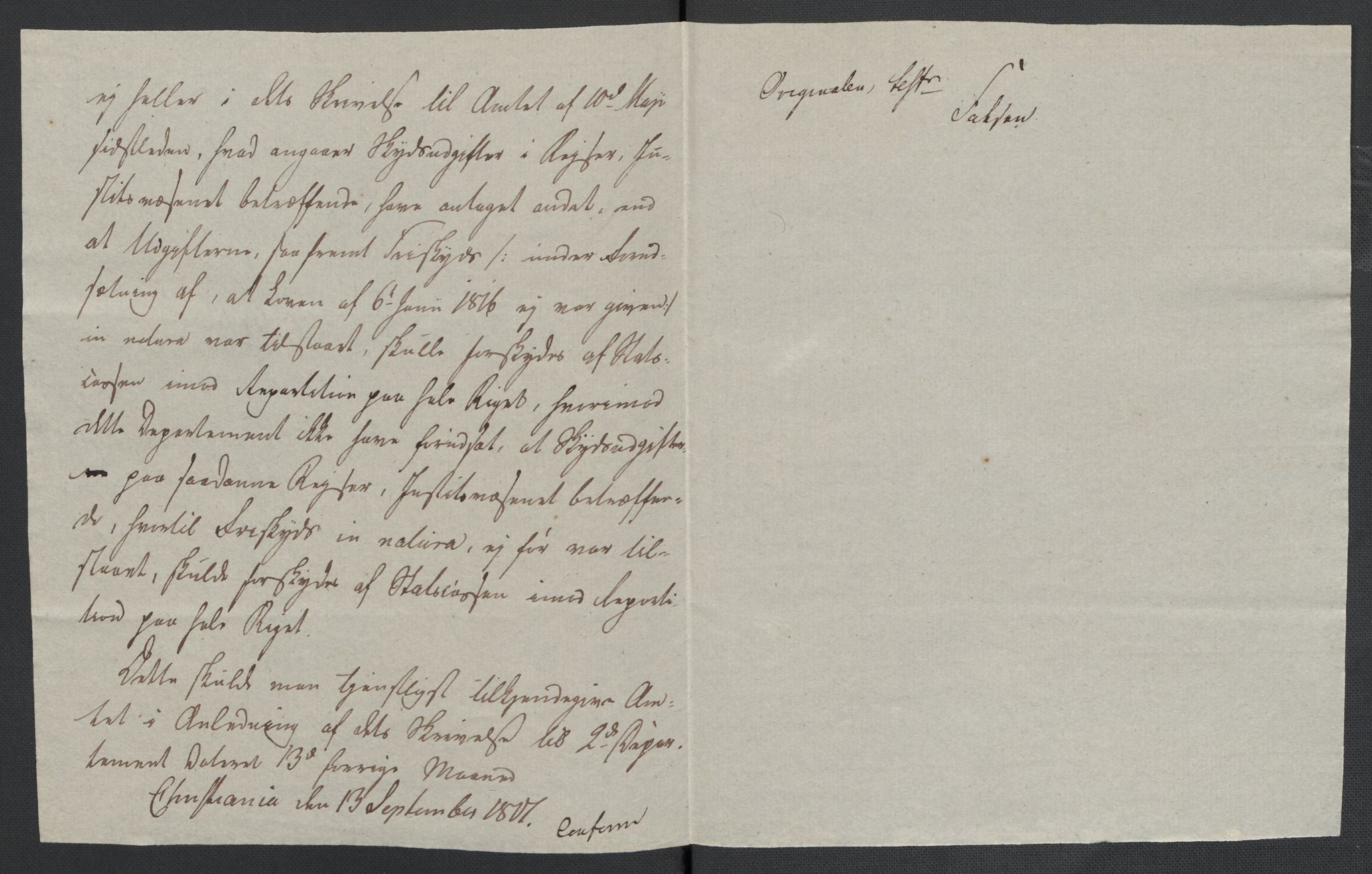 Christie, Wilhelm Frimann Koren, AV/RA-PA-0014/F/L0005: Christies dokumenter fra Stortinget, 1815-1816, p. 595